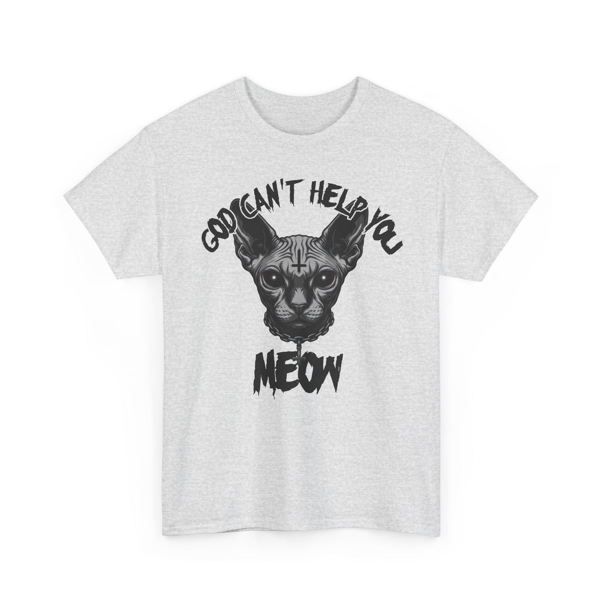 Sphynx Cat "Sorry I Can't Help You, Meow" Graphic T-Shirt