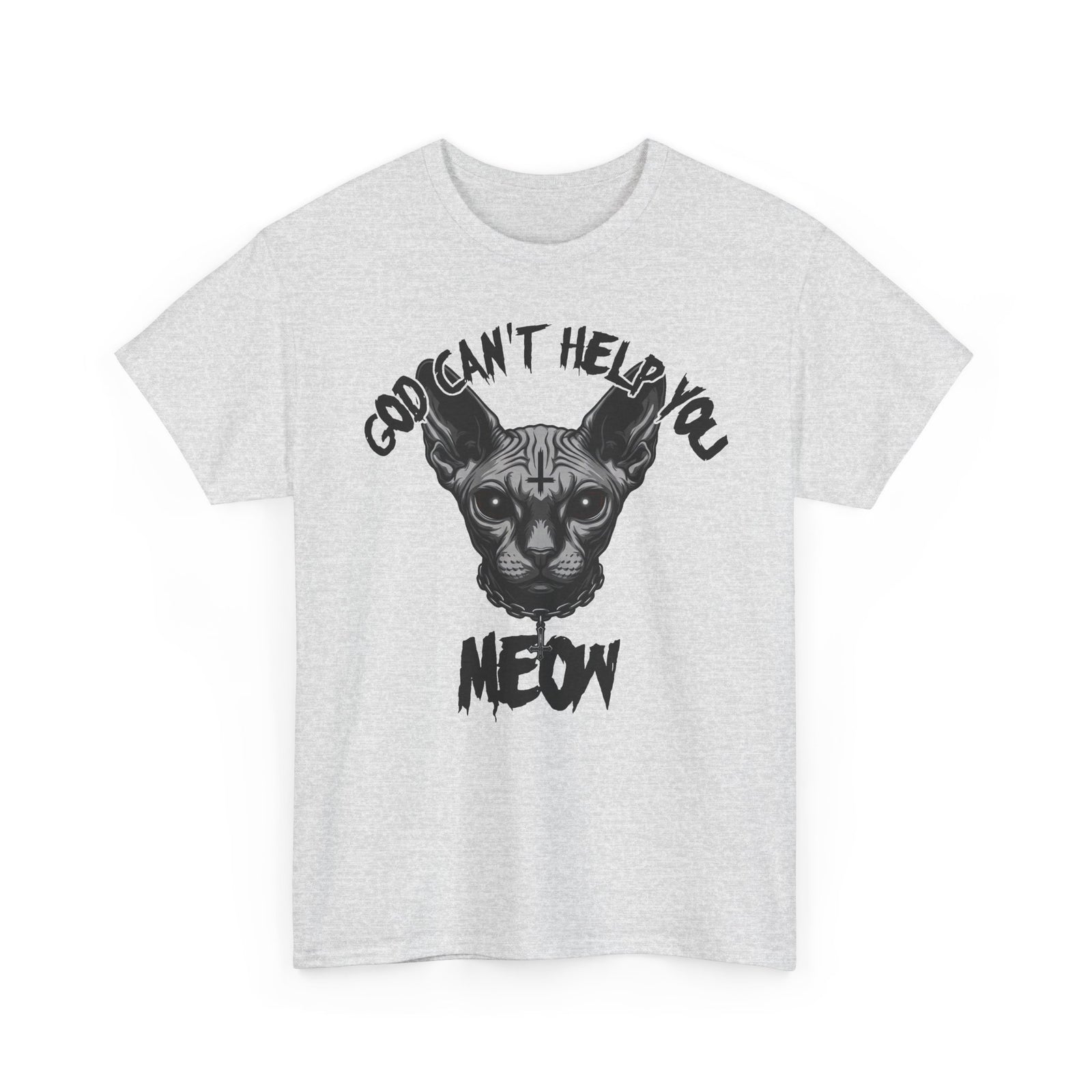 Sphynx Cat "Sorry I Can't Help You, Meow" Graphic T-Shirt