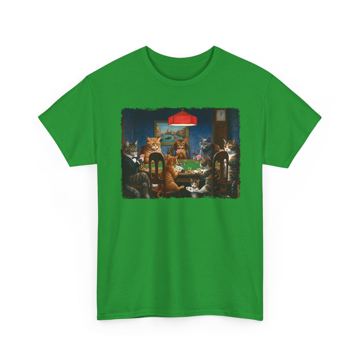 Cats Playing Poker T-Shirt — Funny Poker Cat Art Tee