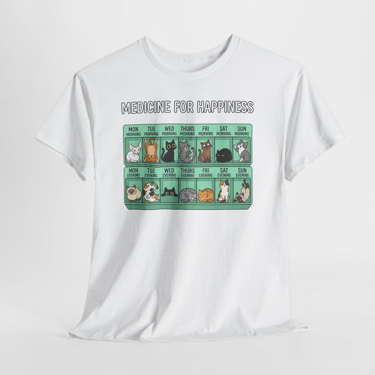 Medicine For Happiness Cat T-Shirt
