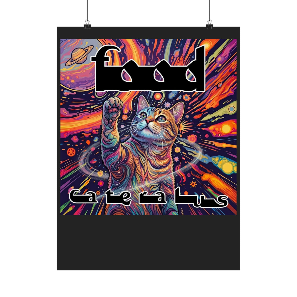 Funny Progressive Metal Cat Poster — Progressive Metal Band Cat Graphic Poster