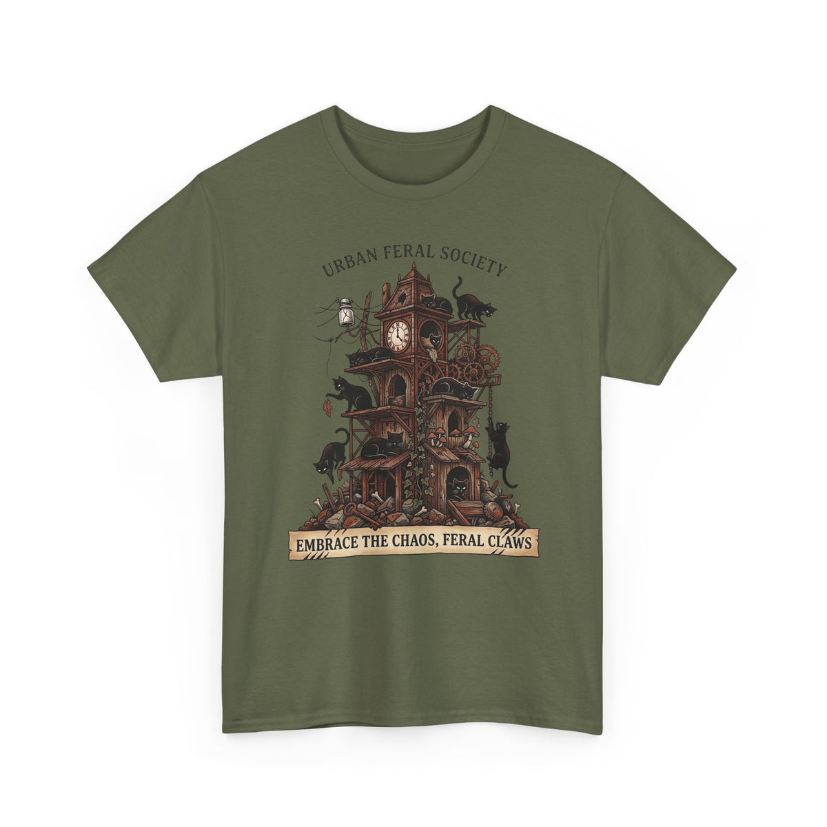 Black Cats Urban Feral Society T-Shirt