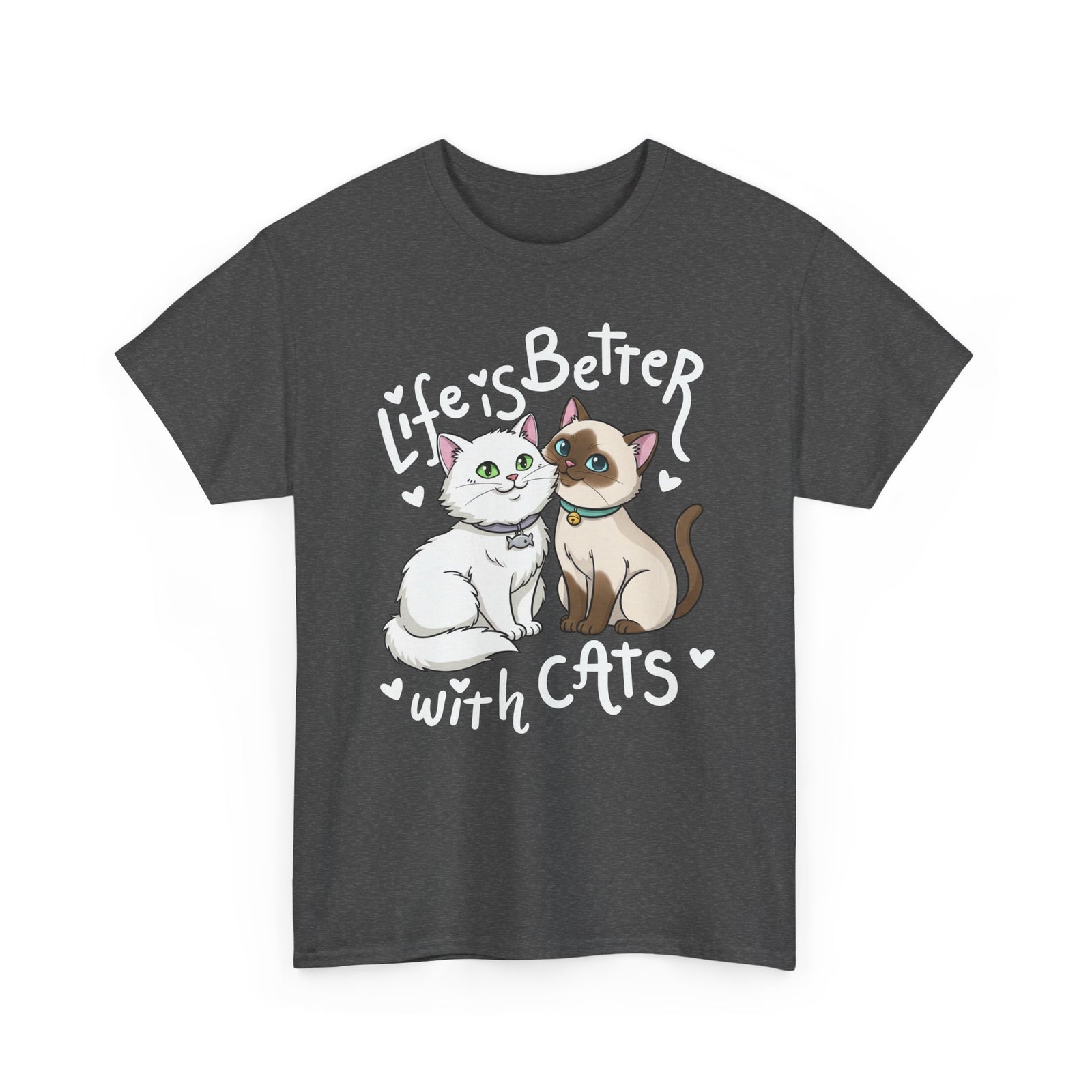 Life is Better with Cats T-Shirt - Cute Cat Lover Gift Shirt