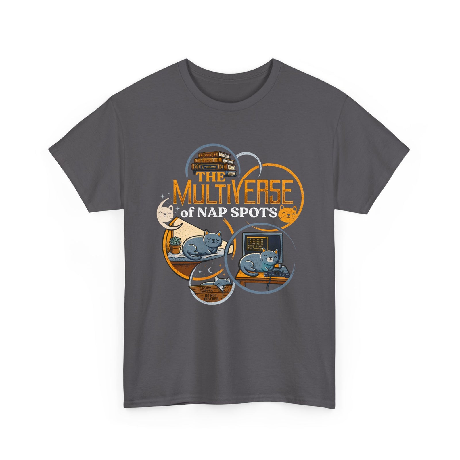 Multiverse Nap Spots Cute Cat T-Shirt — Cute Cat Nap Graphic Tee