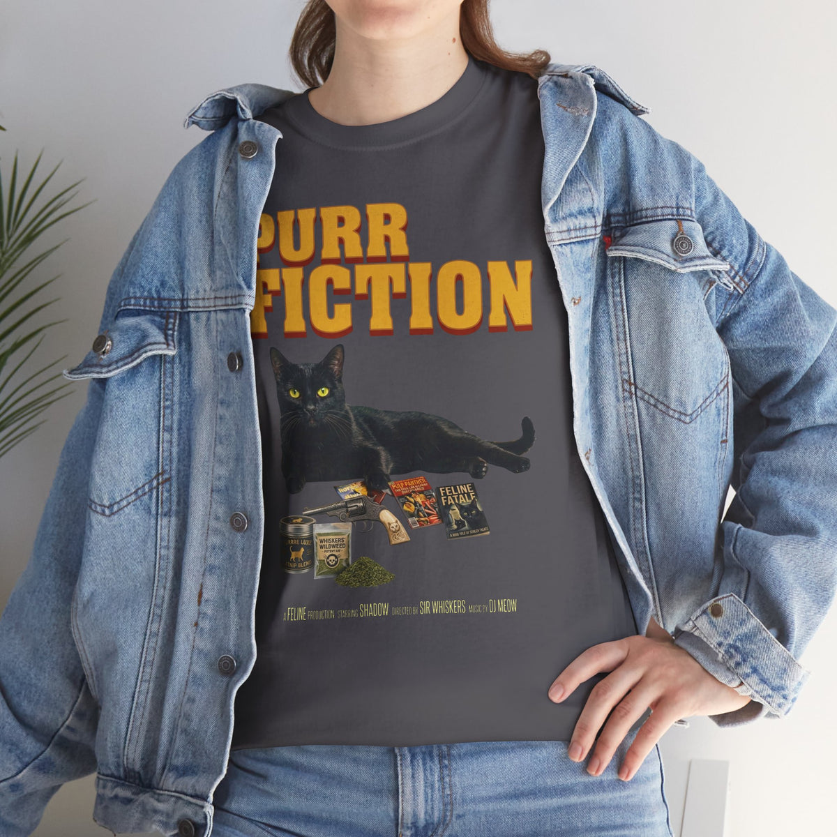 Purr Fiction Cat Parody T-Shirt