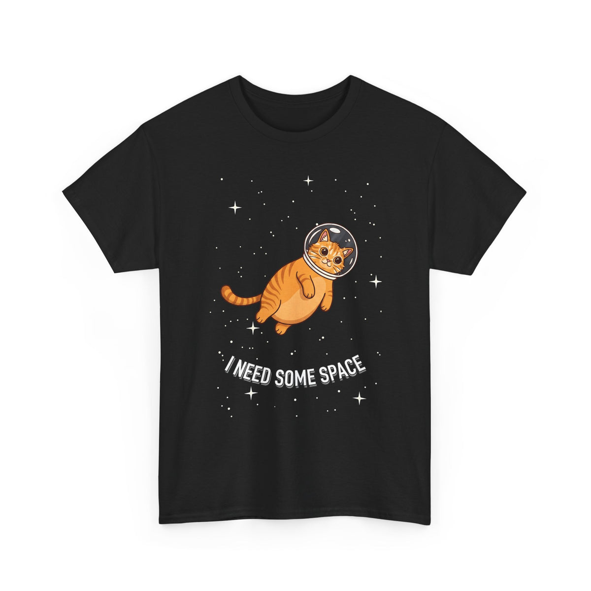 I Need Some Space Cat T-Shirt — Cute Astronaut Orange Tabby Feline Tee