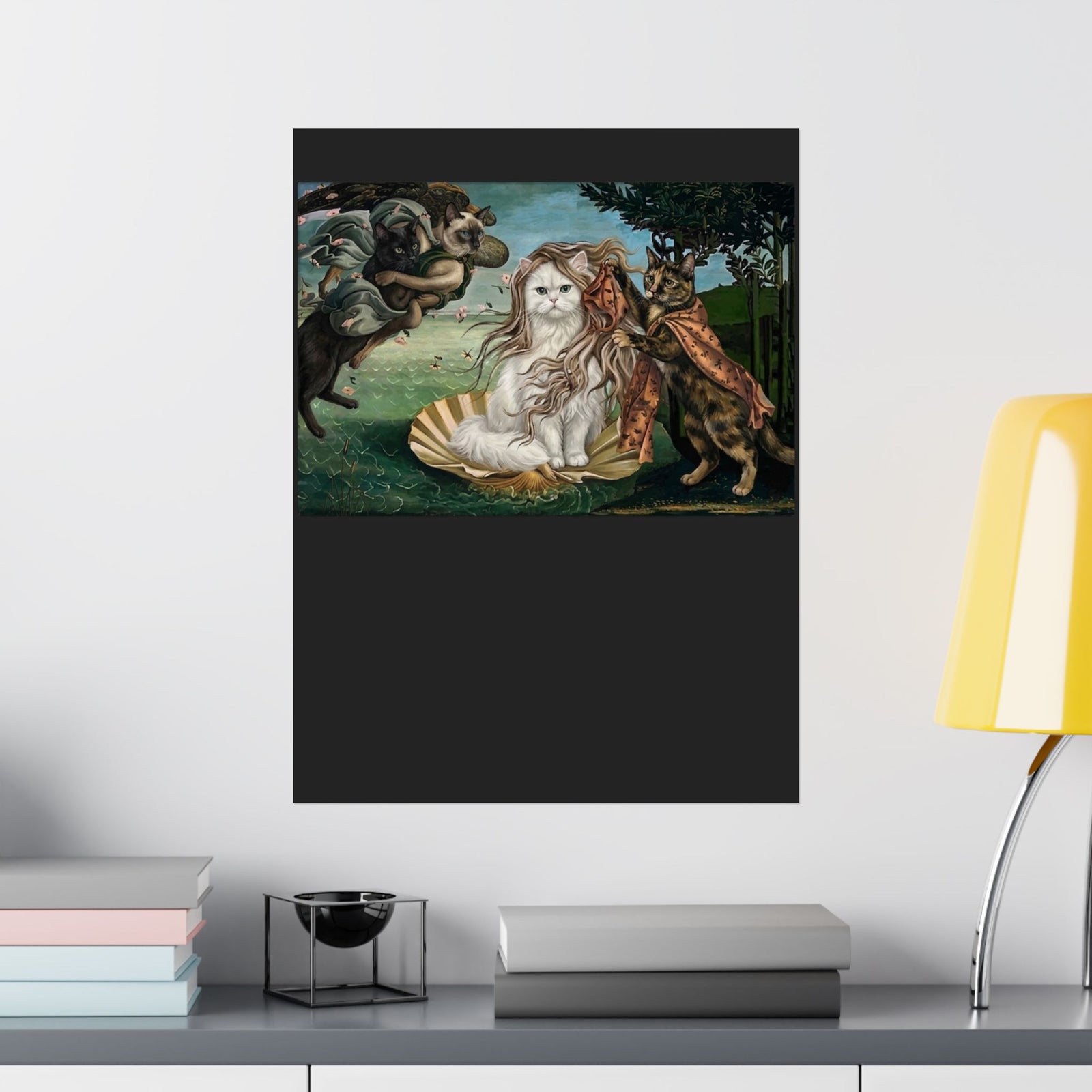 Birth of Venus Kitty Poster — Vintage Art Cat Poster