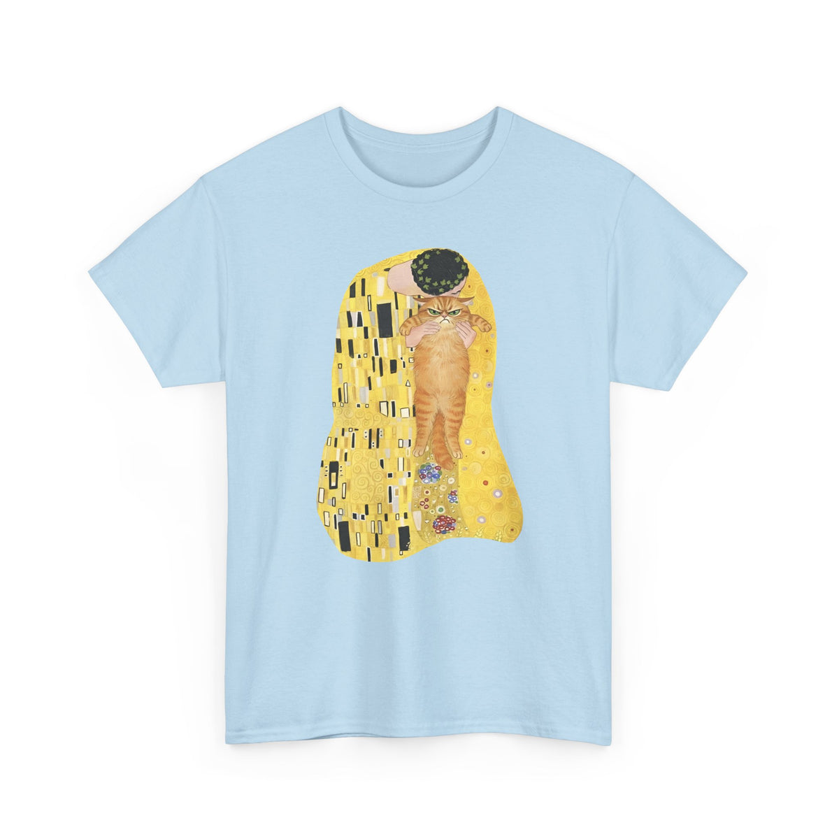 Cat & The Kiss T-Shirt — Romantic Cat Illustration Tee