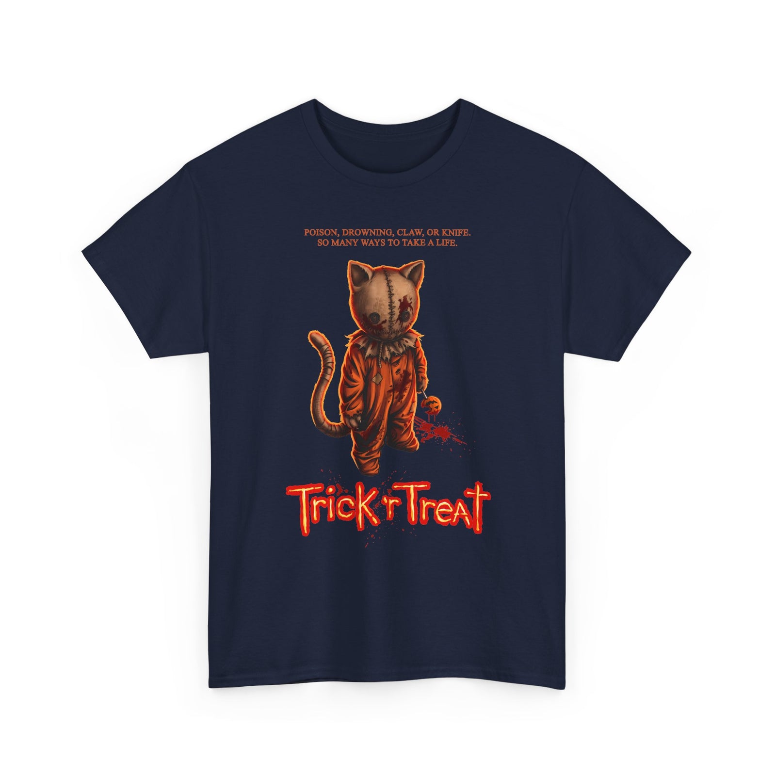 Trick 'r Treat Sam Cat T-Shirt — Horror Movie Sam Feline Graphic Tee