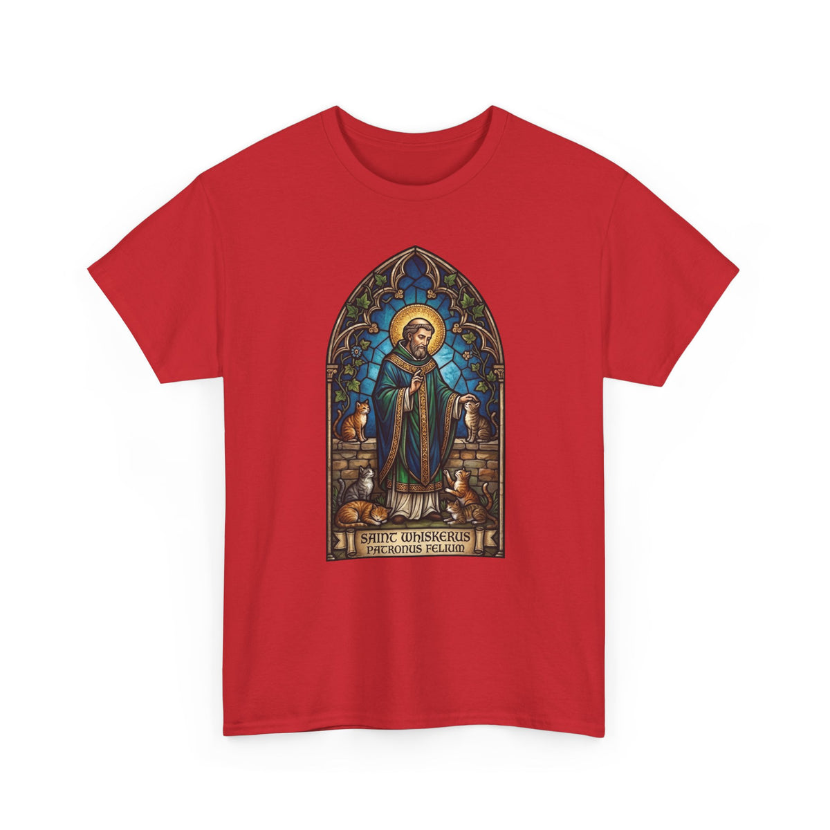 Patronus Felium 'Saint Whiskerus' T-Shirt