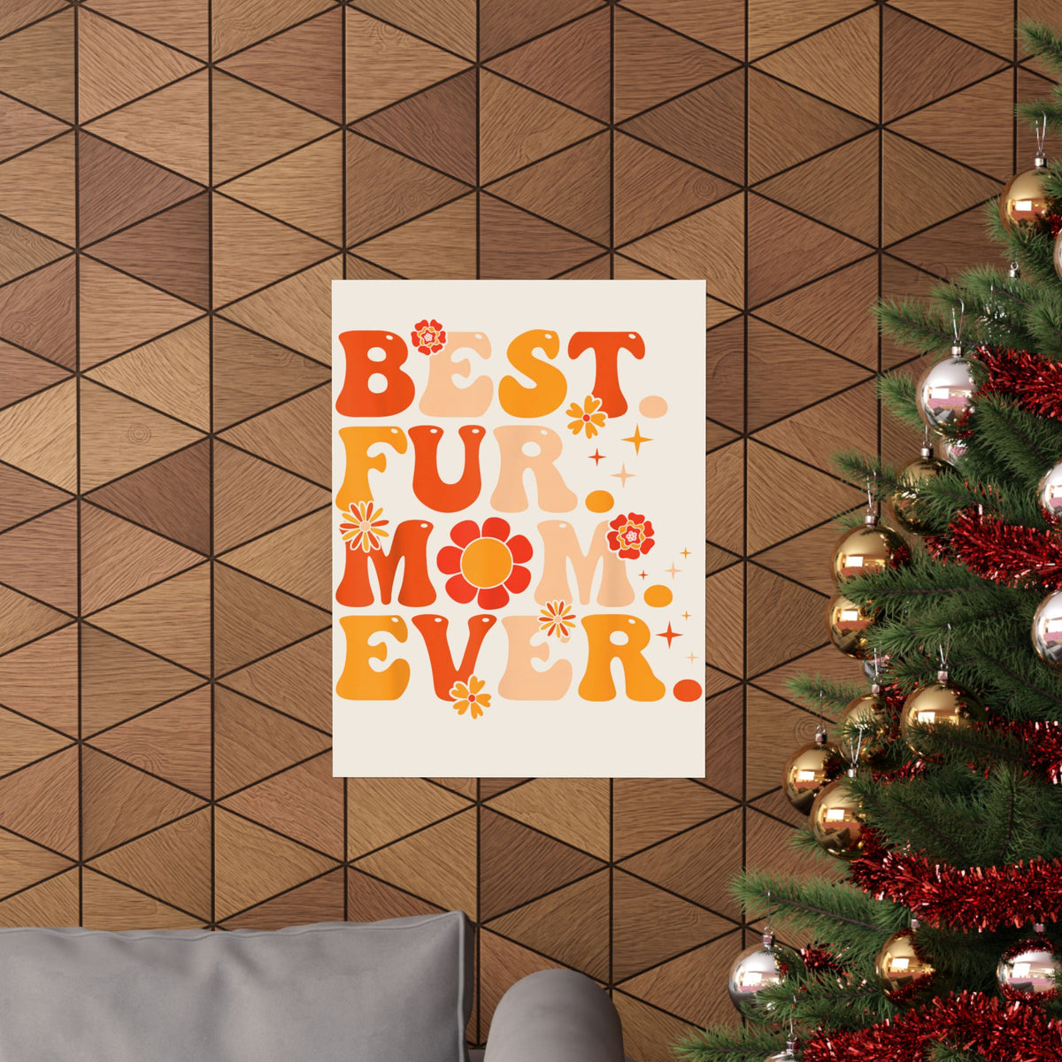 Best Fur Mom Ever Poster — Pet Mom Poster for Dog & Cat Lovers