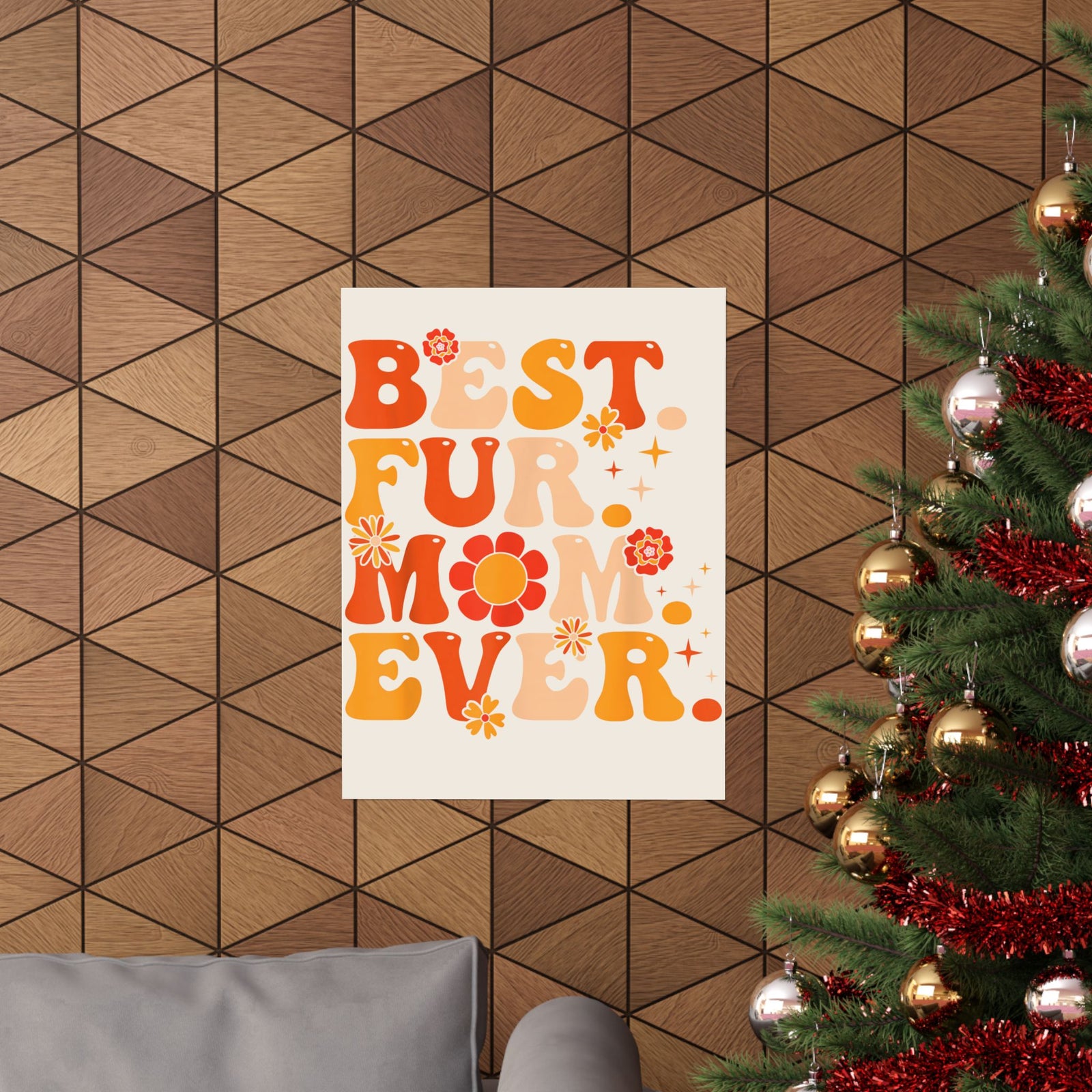 Best Fur Mom Ever Poster — Pet Mom Poster for Dog & Cat Lovers