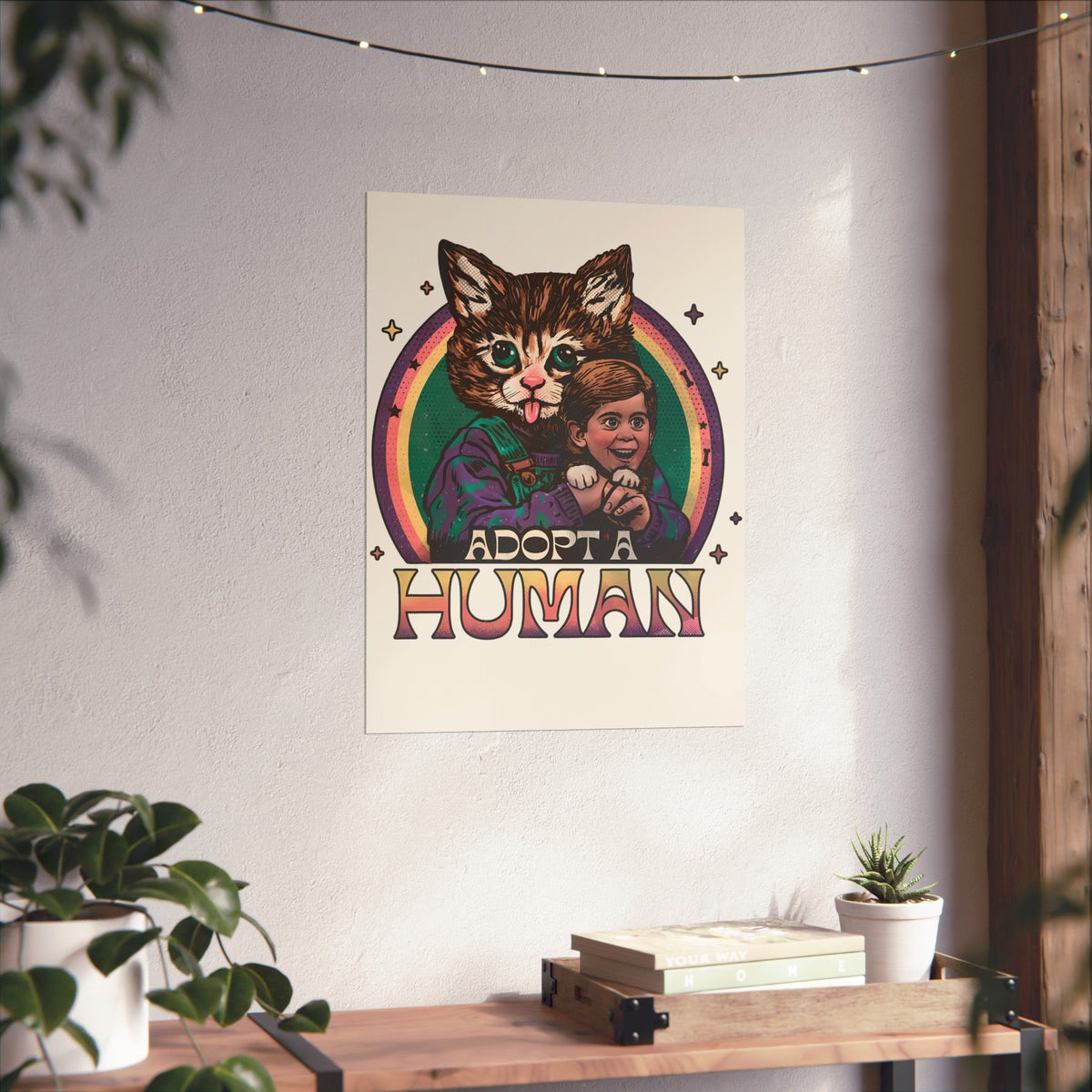Adopt a Human Funny Cat Poster