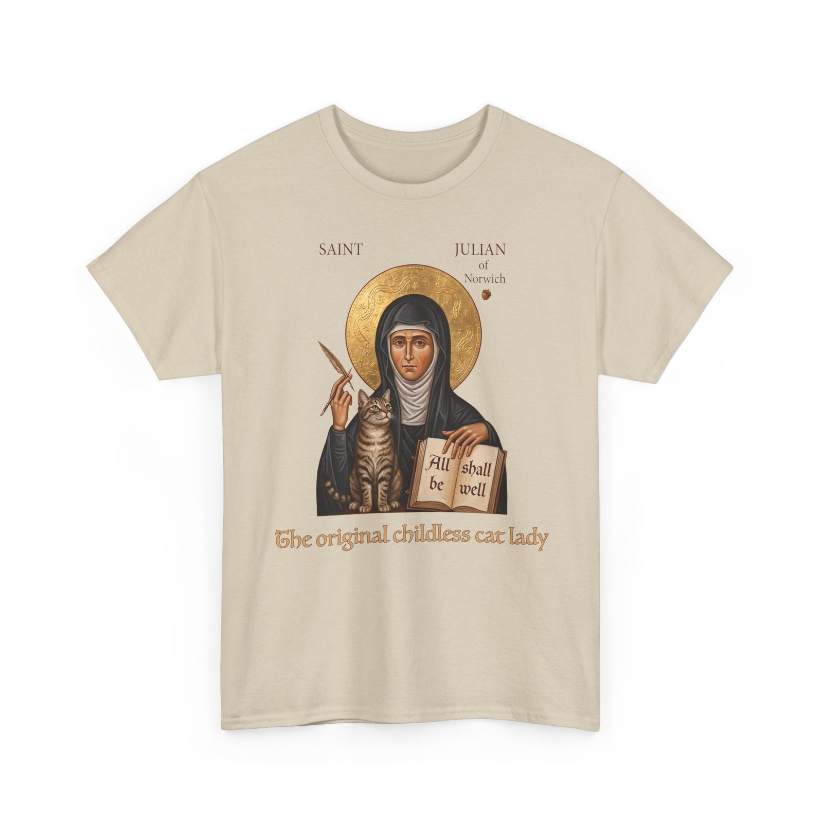 Saint Julian of Norwich Cat Lady T-Shirt — The Original Childless Cat Lady