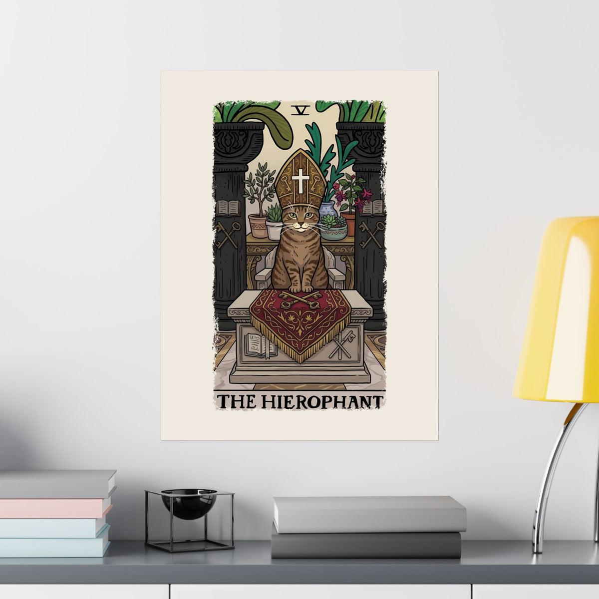 The Hierophant Cat Poster — Mystical Tarot-Inspired Poster