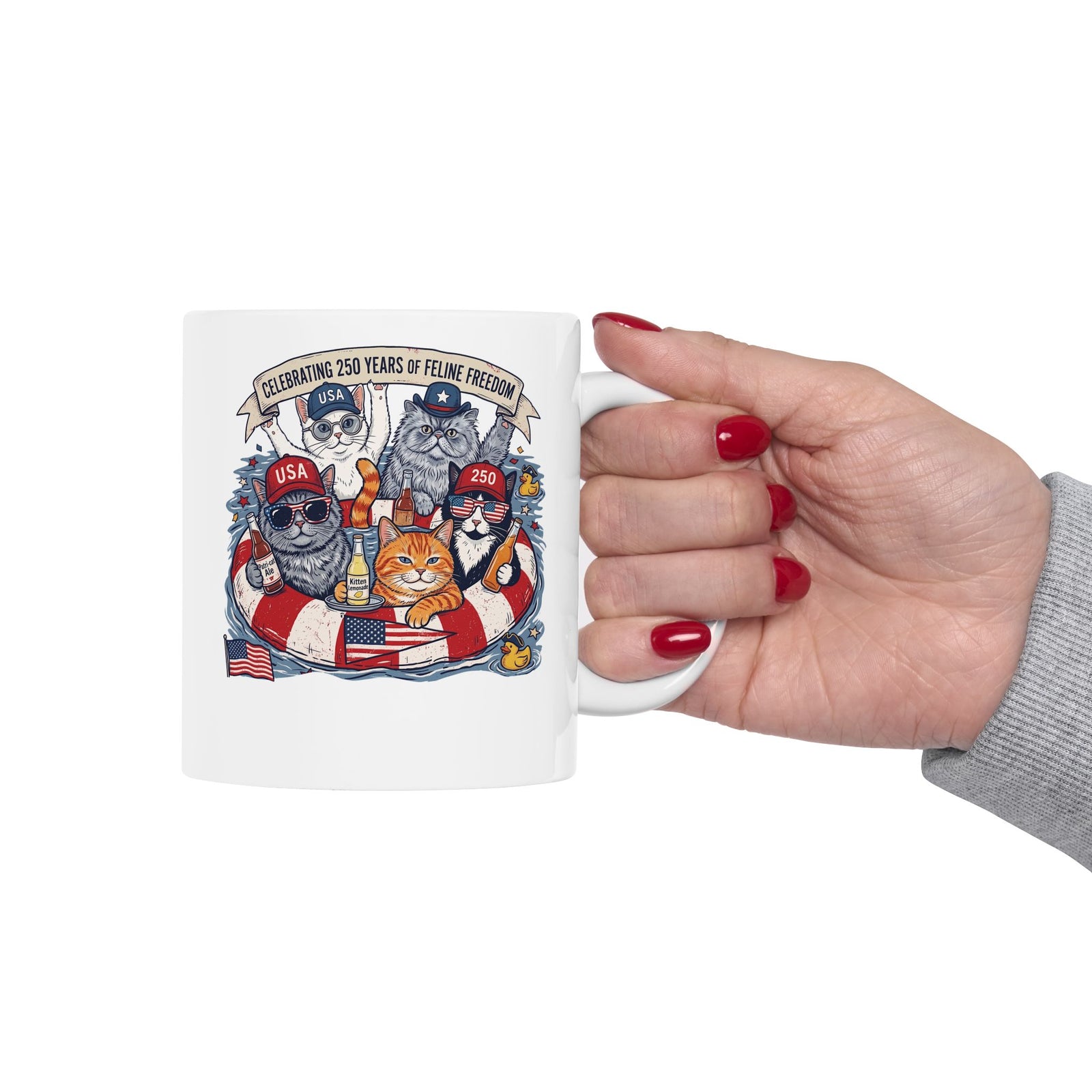 250 Years of Feline Freedom Ceramic Mug
