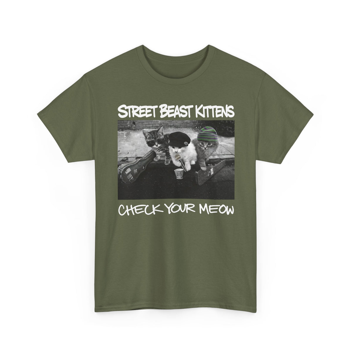 Street Beast Kittens "Check Your Meow" T-Shirt