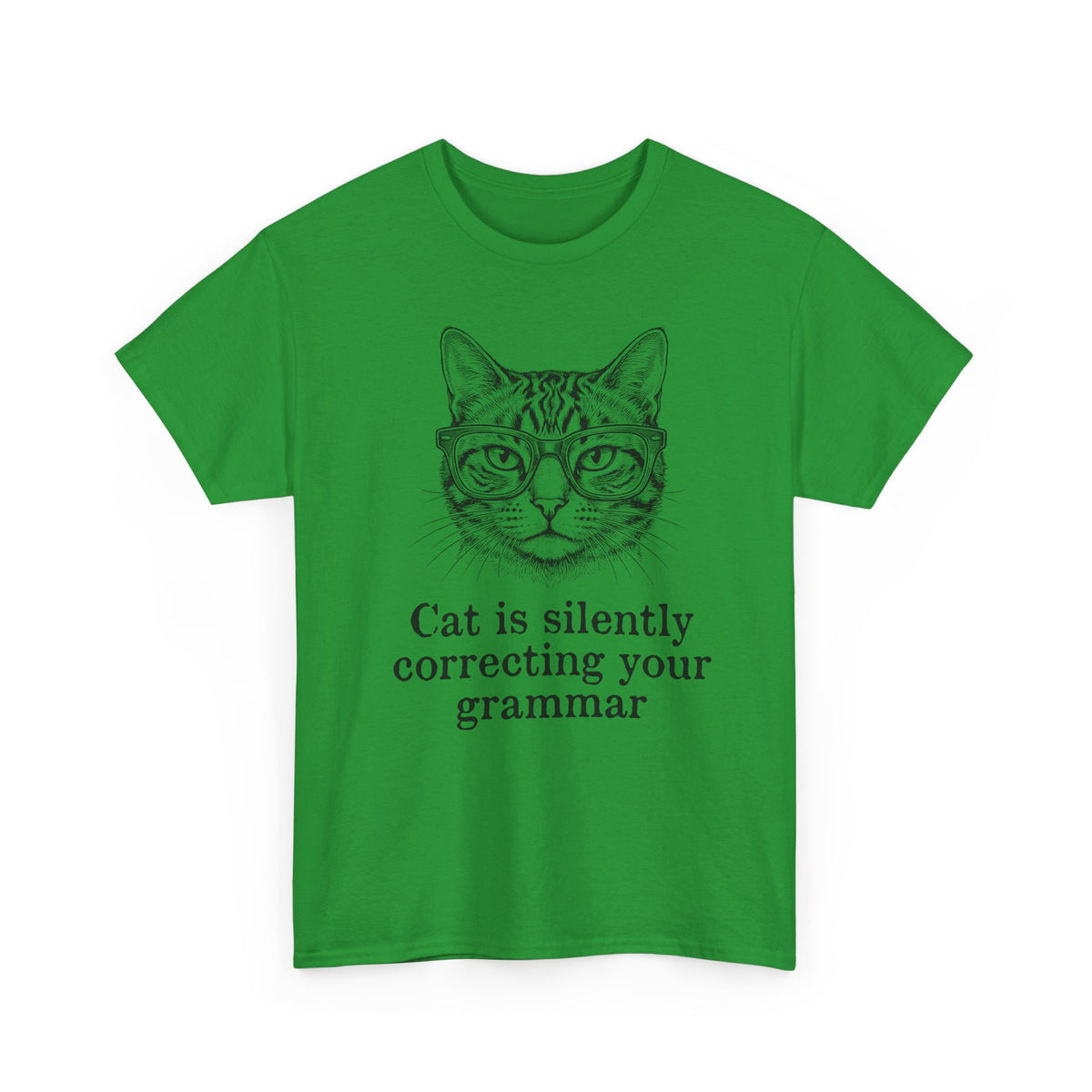 Cat Is Silently Correcting Your Grammar T-Shirt — Funny Grammar Cat Tee