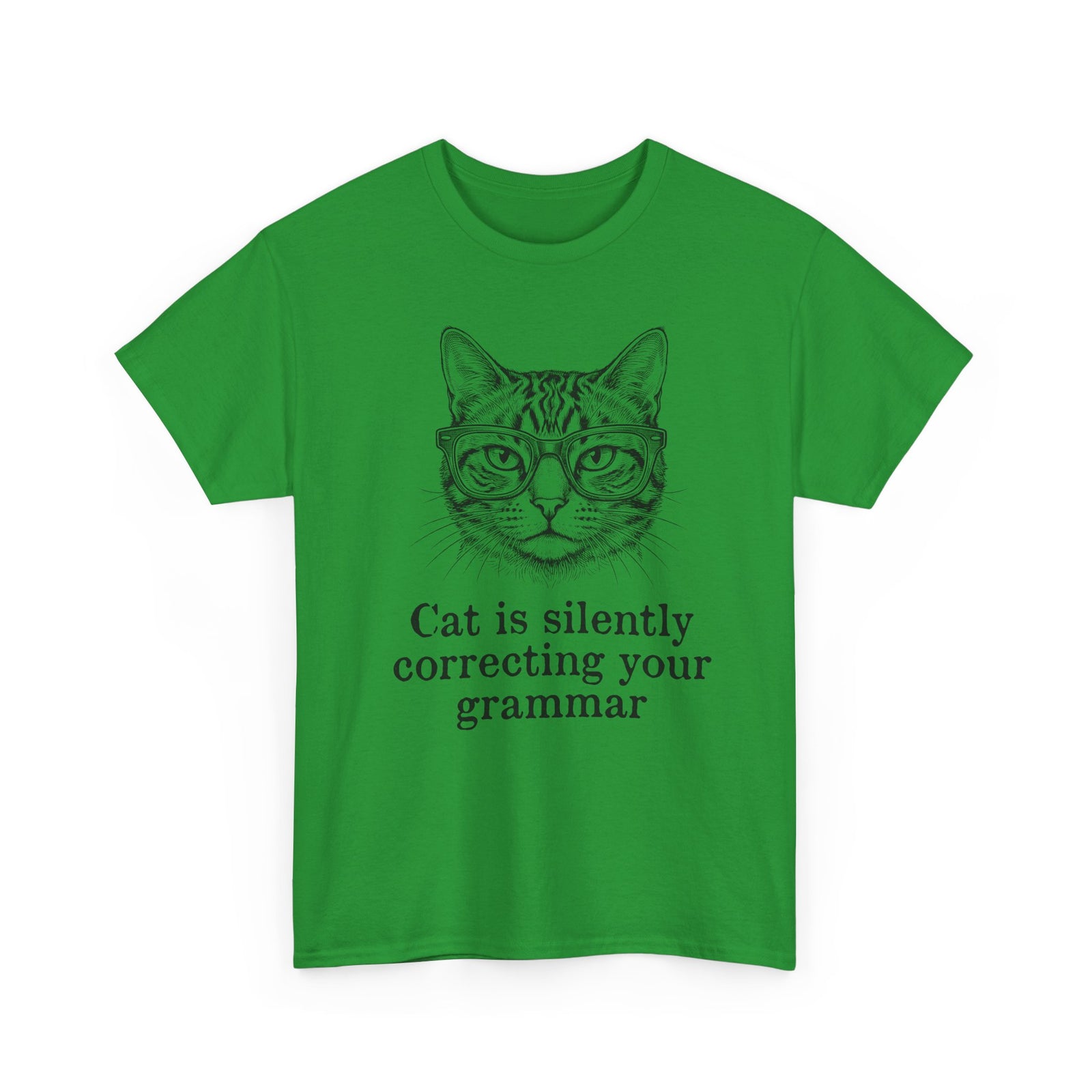 Cat Is Silently Correcting Your Grammar T-Shirt — Funny Grammar Cat Tee