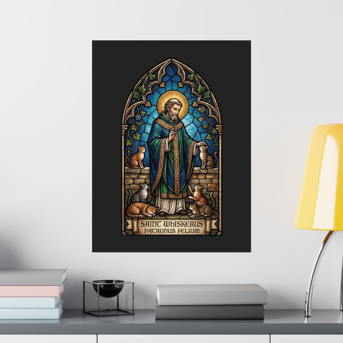 Patronus Felium 'Saint Whiskerus' Poster