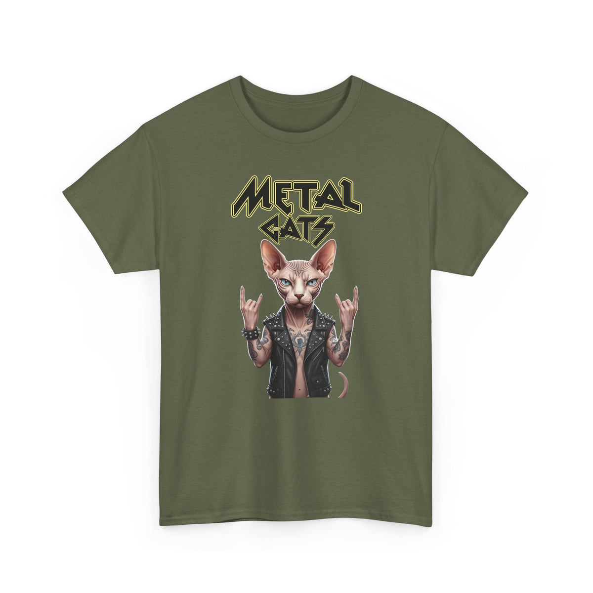 Metal Cats T-Shirt — Heavy Metal Cat Graphic Tee