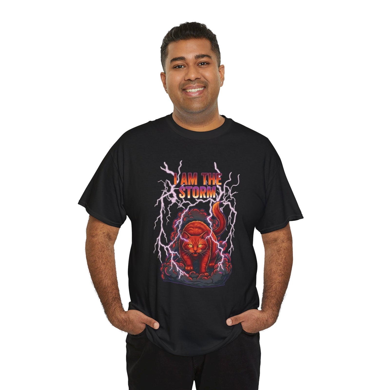 I Am The Storm Cat T-Shirt — Bold Cat Graphic Tee
