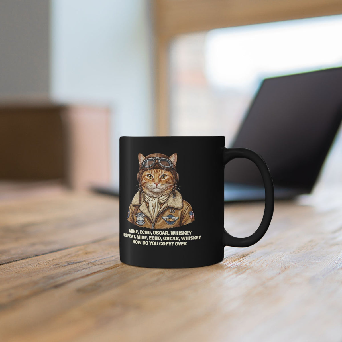 Military Alphabet Mug — "MIKE, ECHO, OSCAR, WHISKEY" Black Mug