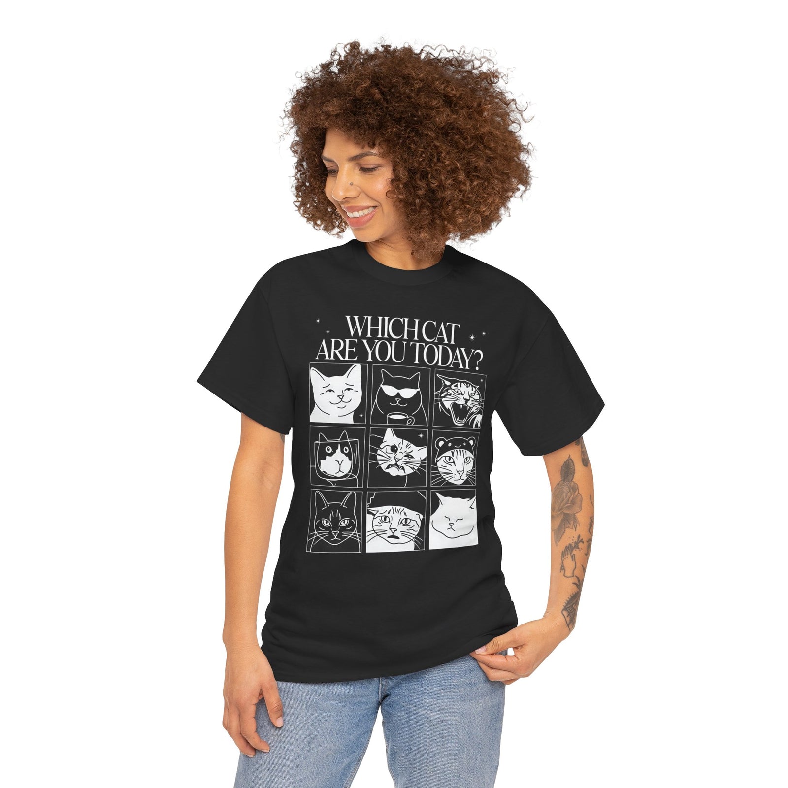 Which Cat You Choose Today T-Shirt — Playful Cat Lover Graphic Tee