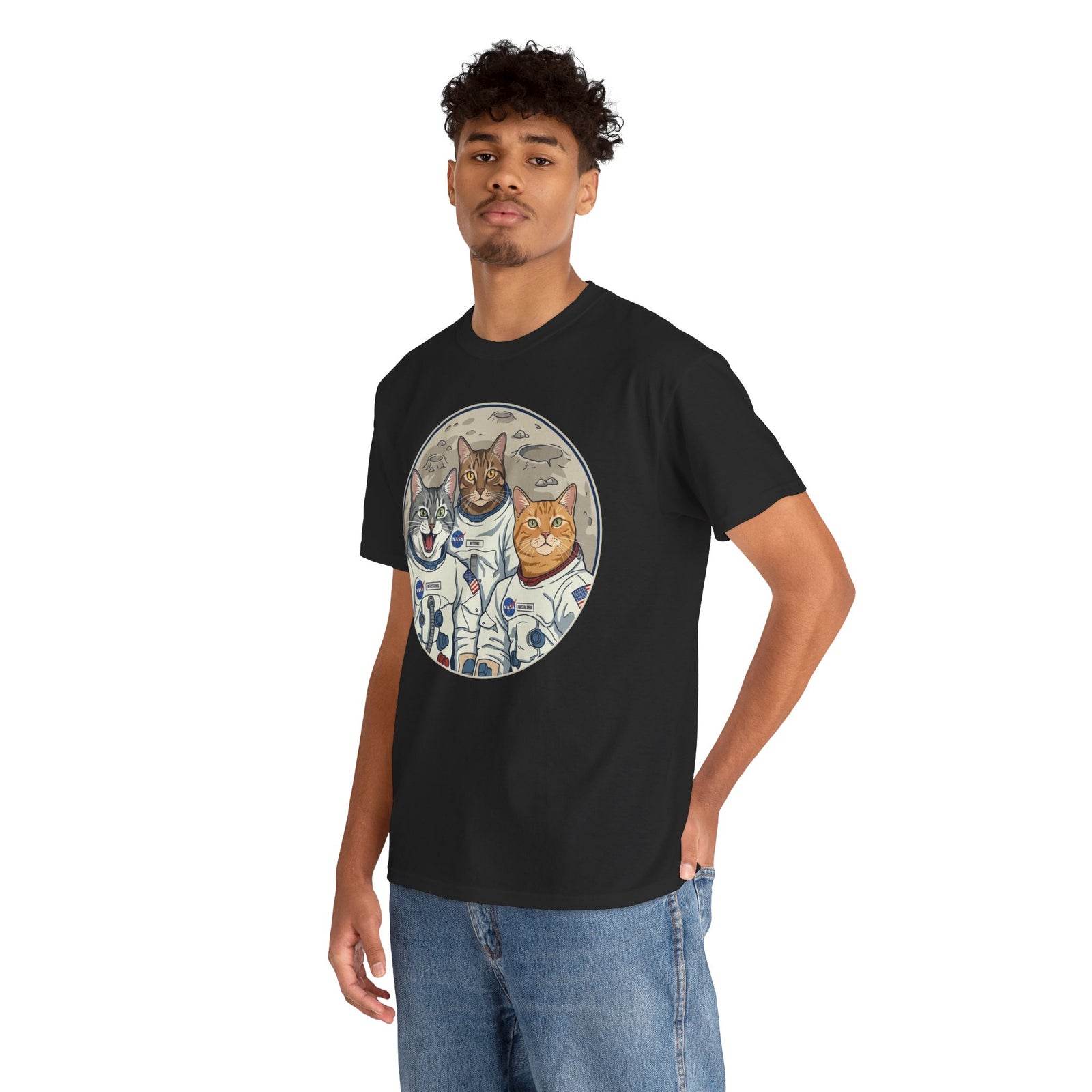Sci‑Fi Astro Cat T-Shirt — Space Cat Graphic Tee