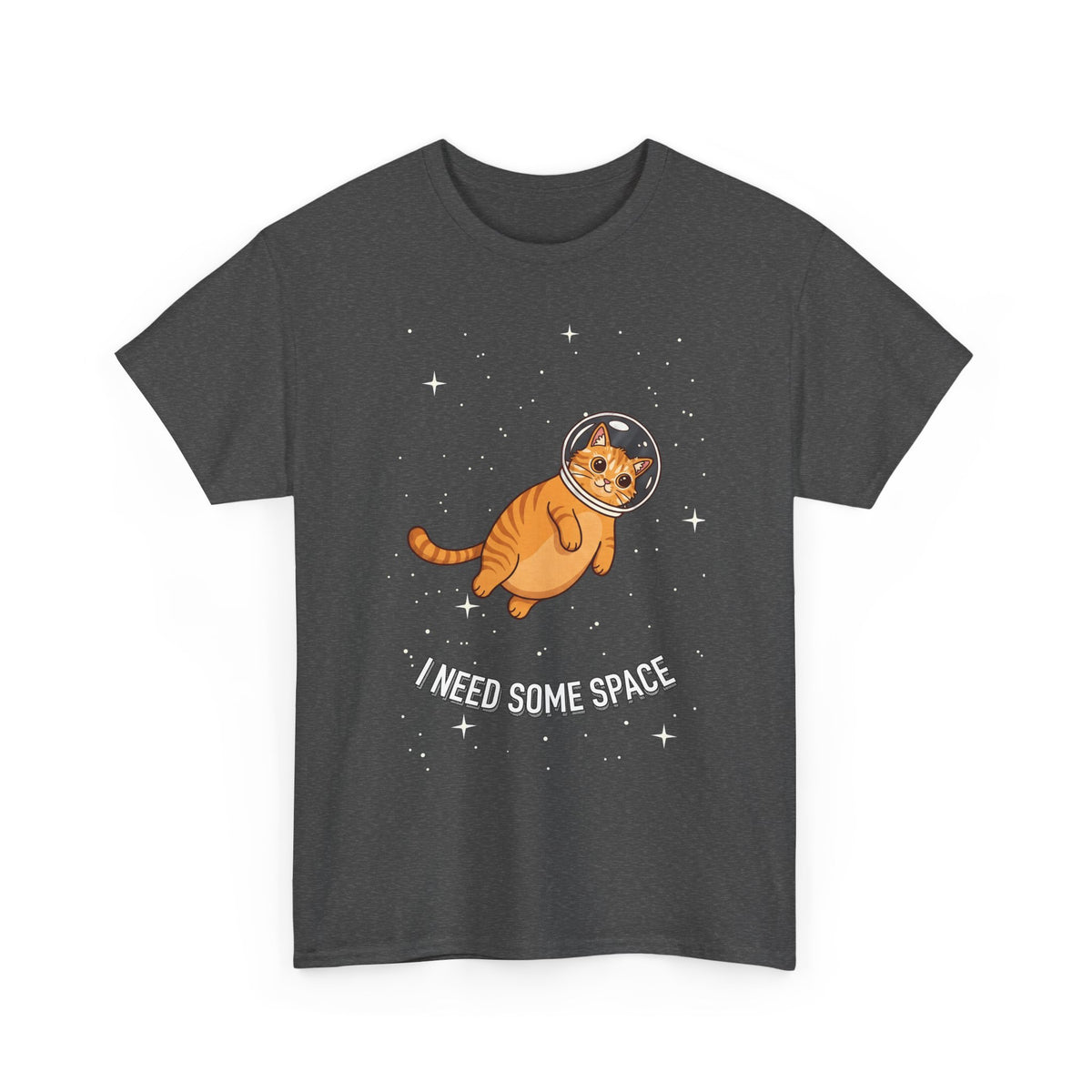 I Need Some Space Cat T-Shirt — Cute Astronaut Orange Tabby Feline Tee