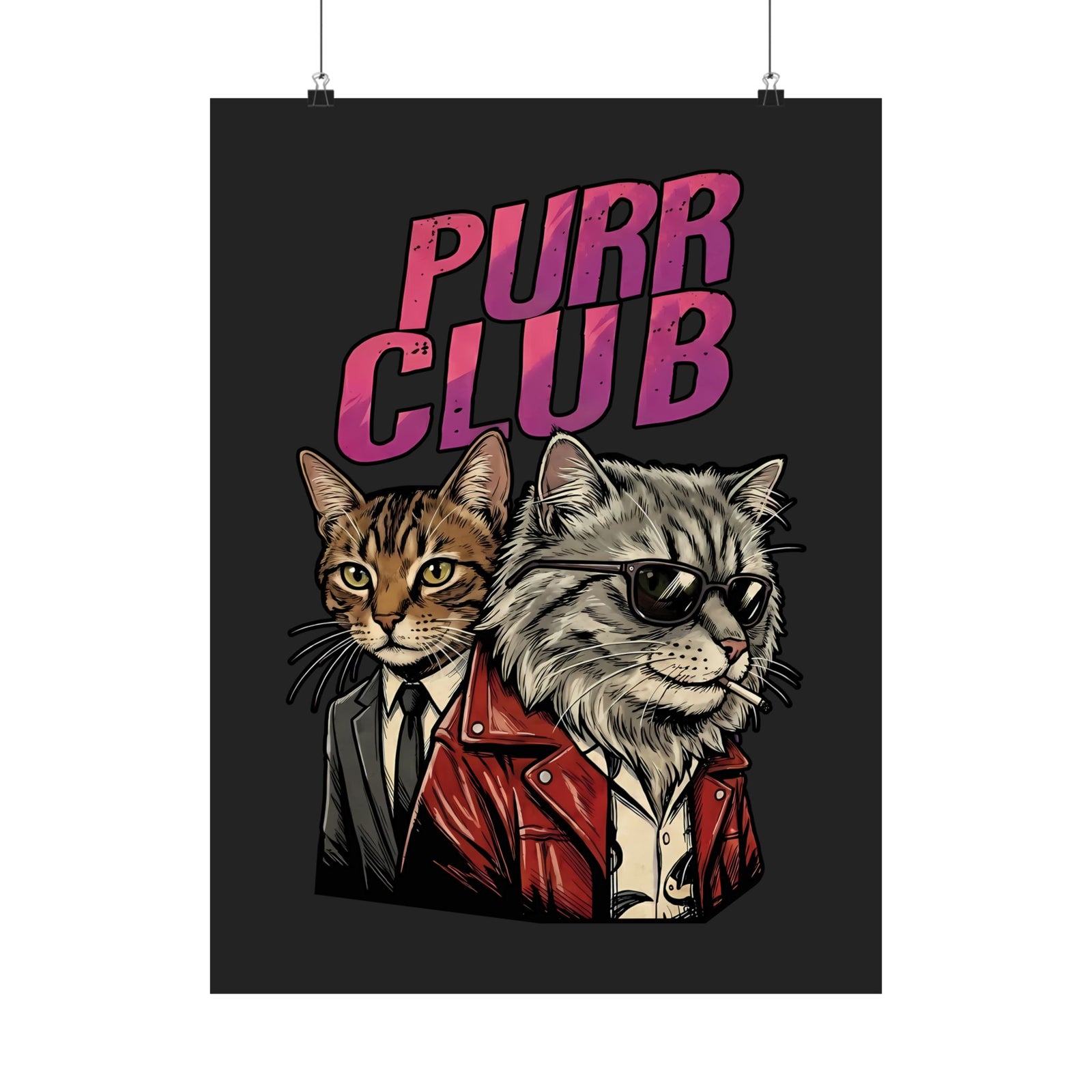 Purr Club Cat Poster