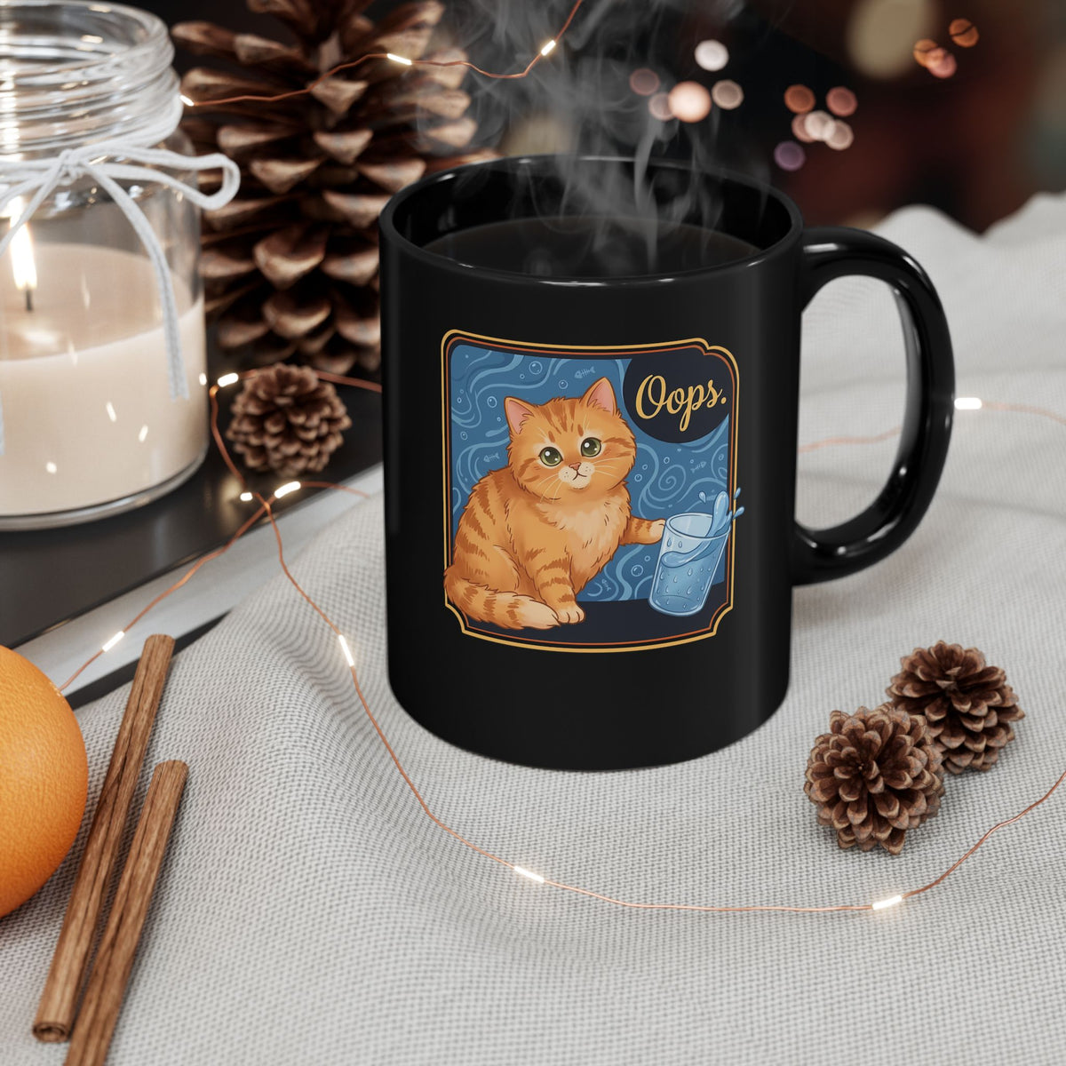 "I Do What I Want" Cat Black Mug Funny Rebellious Cat Mug
