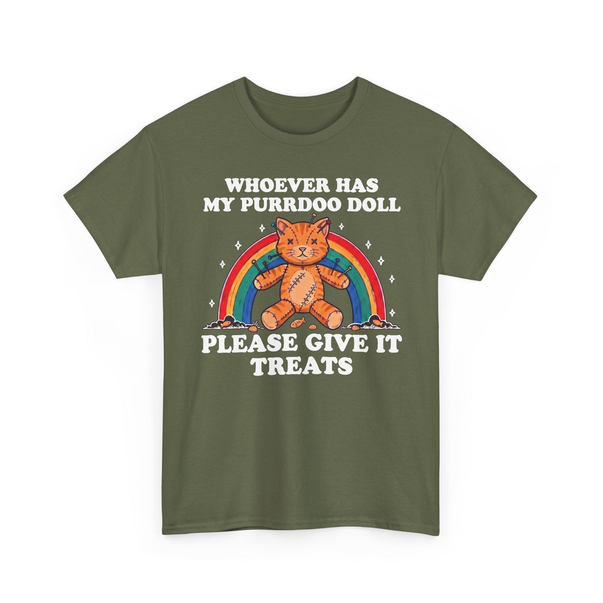 Whoever Has My Purrdoo Doll Please Give It Treats Shirt — Funny Cat Voodoo T-Shirt