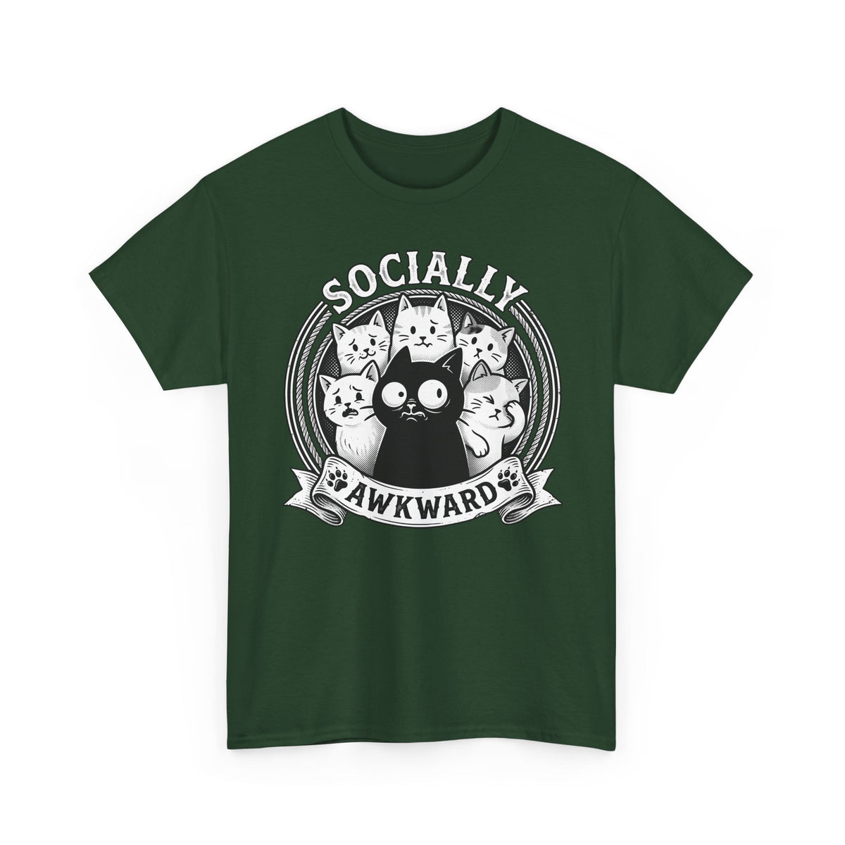 Socially Awkward Black Cat T-Shirt