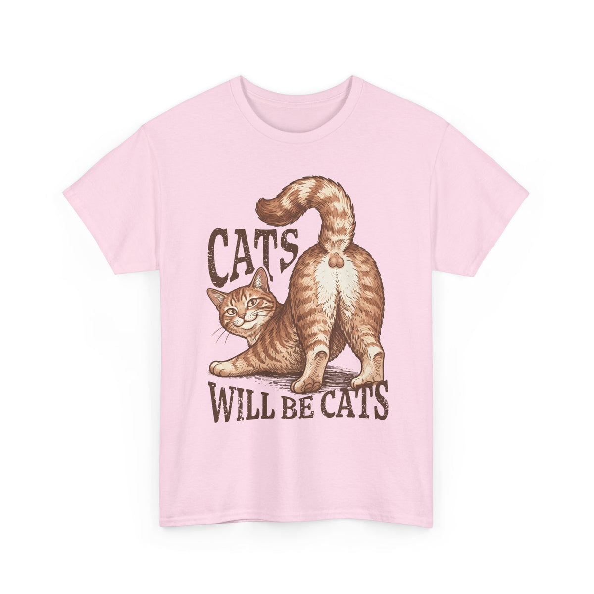 Cats Will Be Cats T-Shirt — Funny Retro Ginger Cat Tee for Cat Lovers