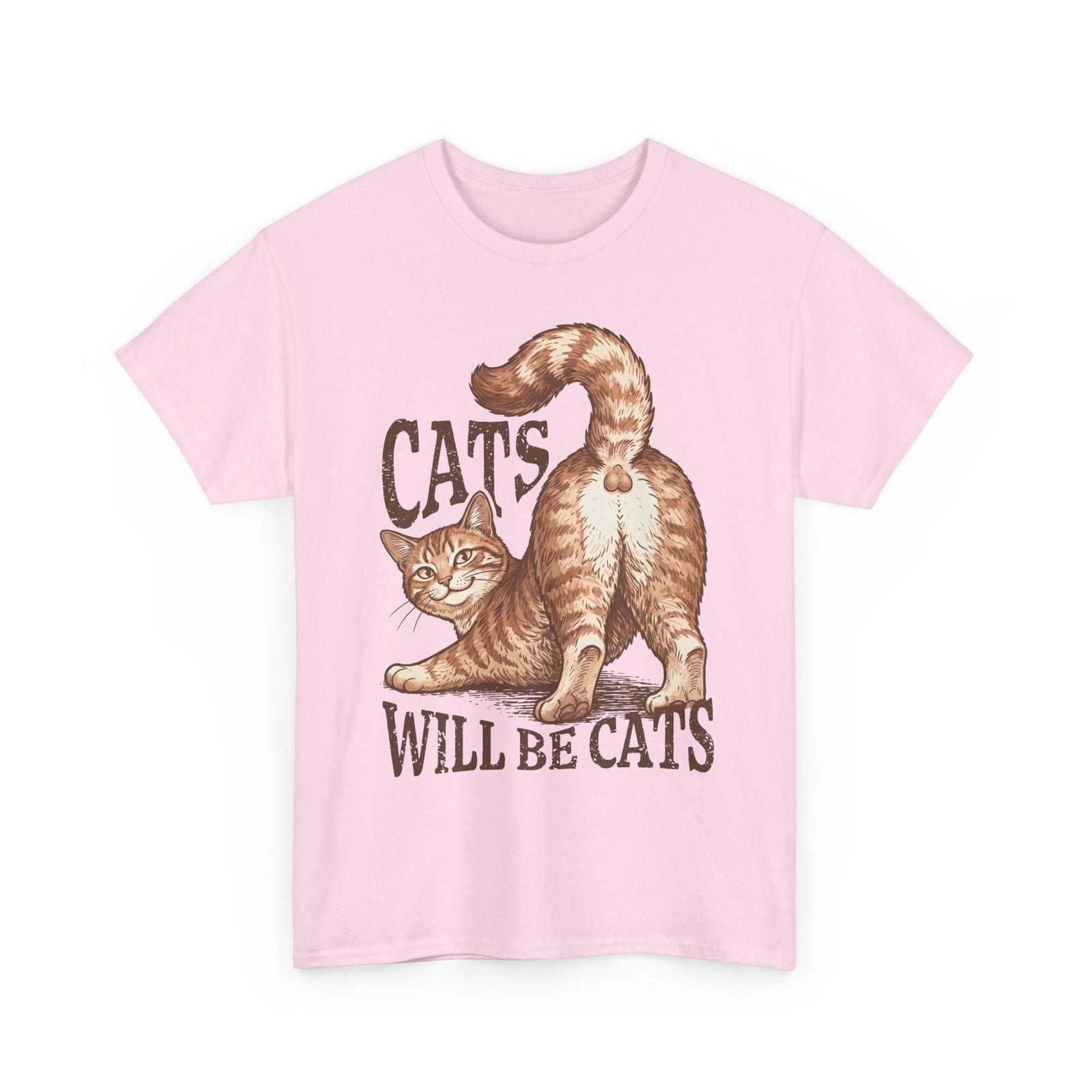 Cats Will Be Cats T-Shirt — Funny Retro Ginger Cat Tee for Cat Lovers