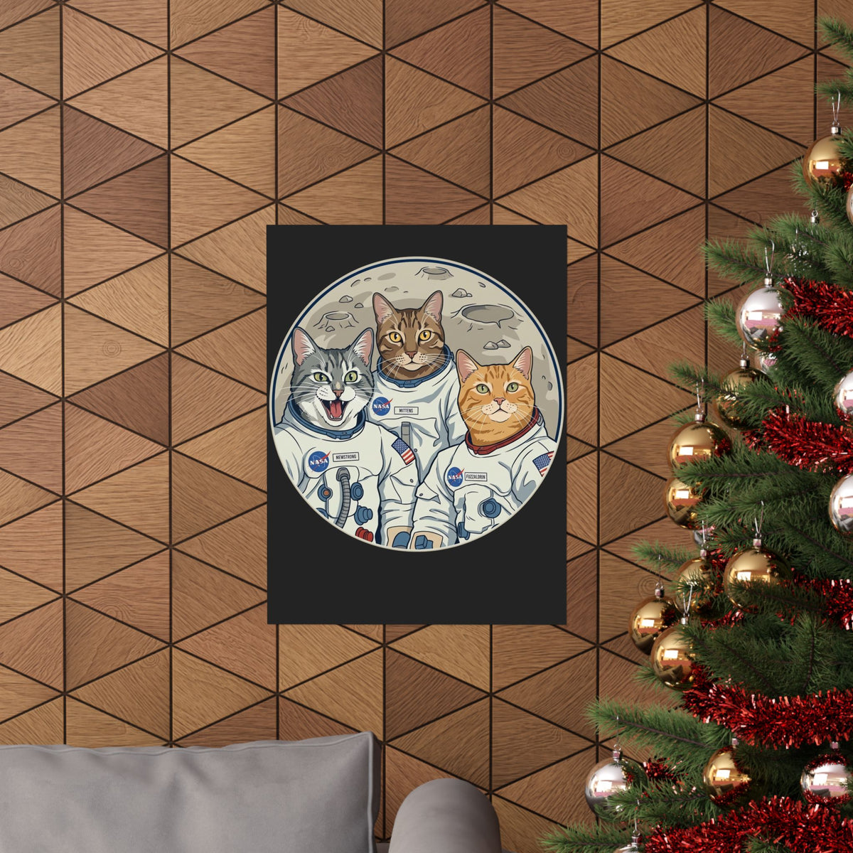Sci‑Fi Astro Cat Poster — Space Cat Graphic Poster