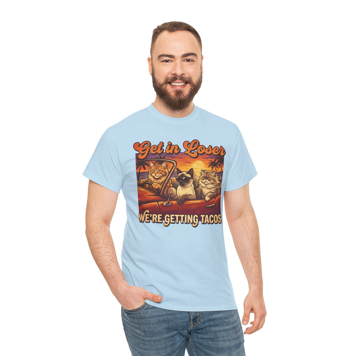 Get In Losers We're Getting Tacos Cats T-Shirt