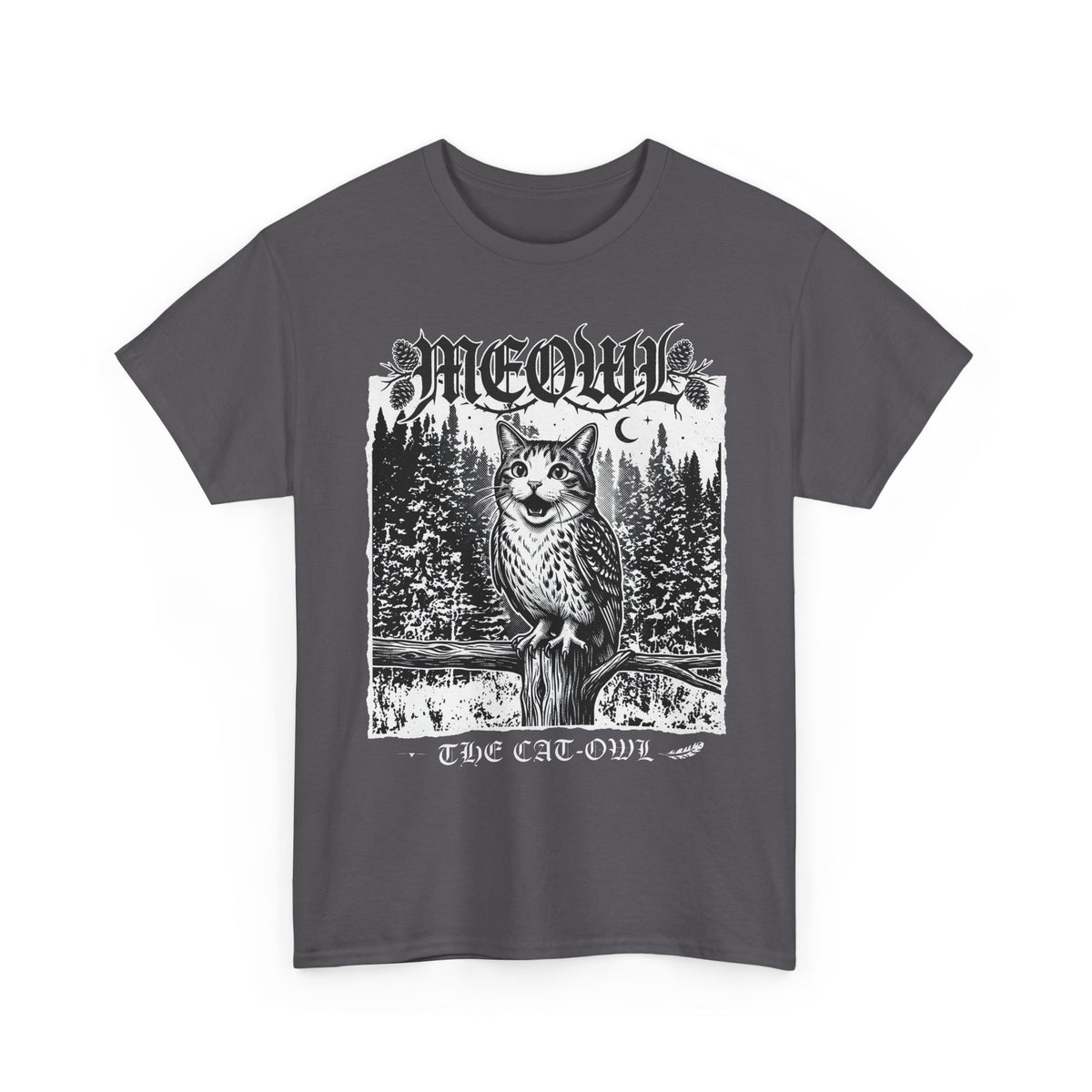 Funny "Meowl the Cat Owl" T‑Shirt