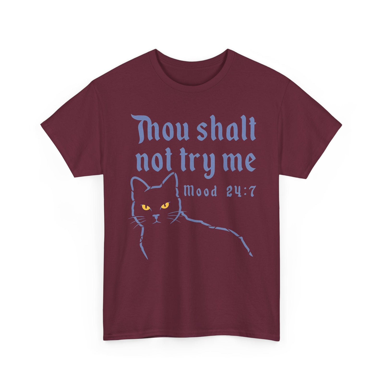 Thou Shalt Not Try Me Cat T-Shirt Graphic Tee