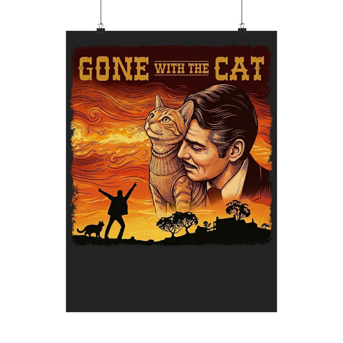 Gone with the Cat T‑Poster