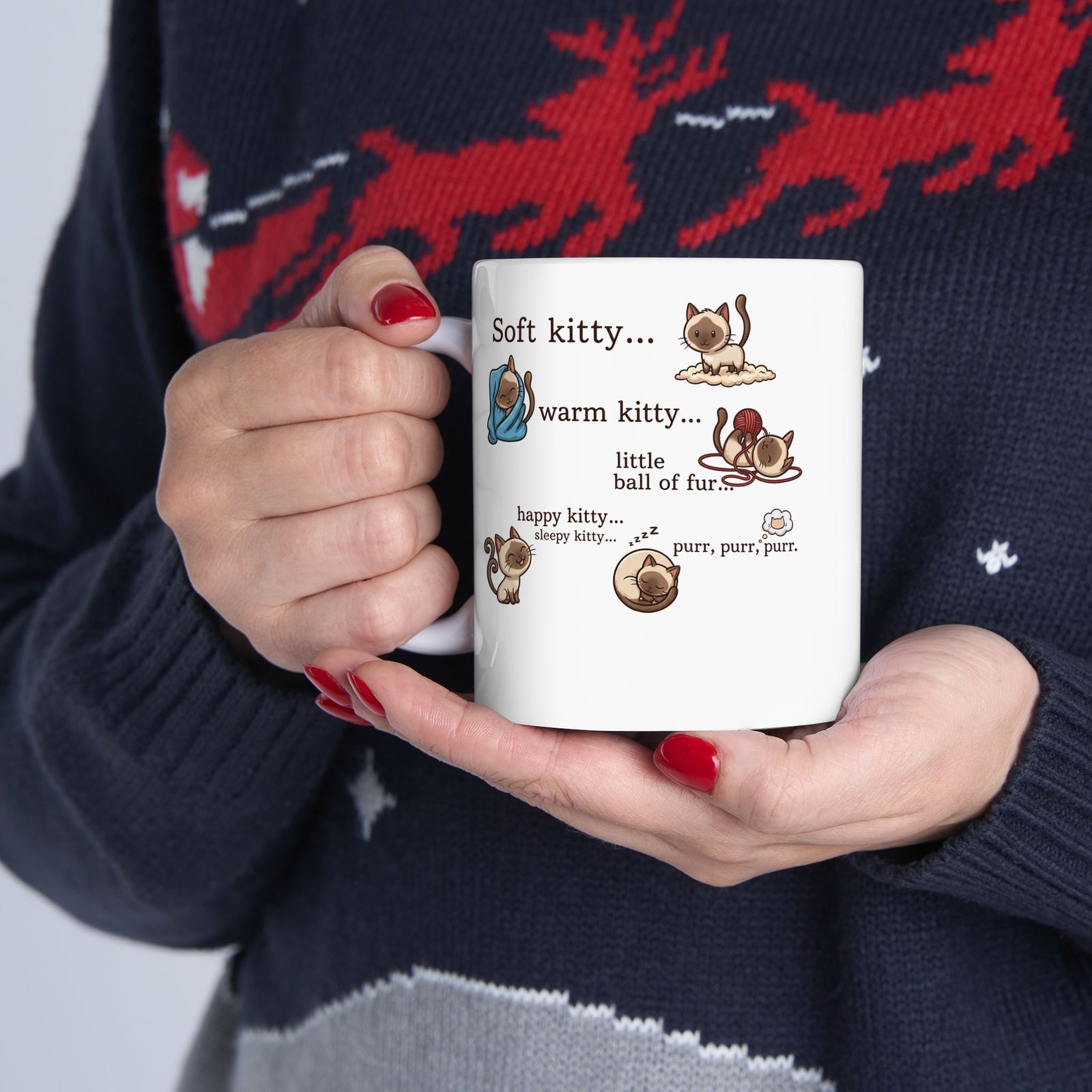 Soft Kitty Warm Kitty Ceramic Mug — Cute Cat Lyrics Mug