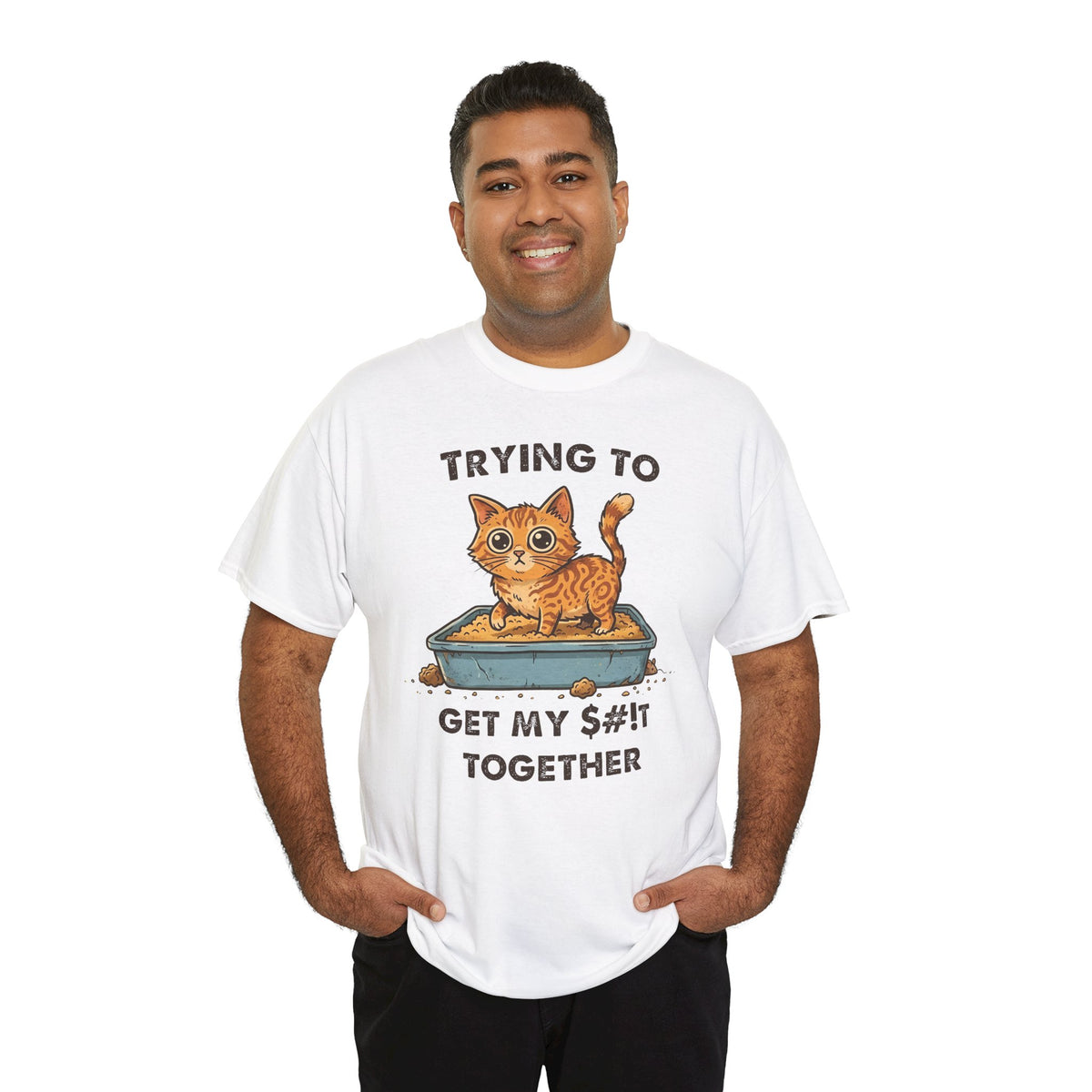 Funny Cat 'Trying To Get My Sh!t Together' T-Shirt