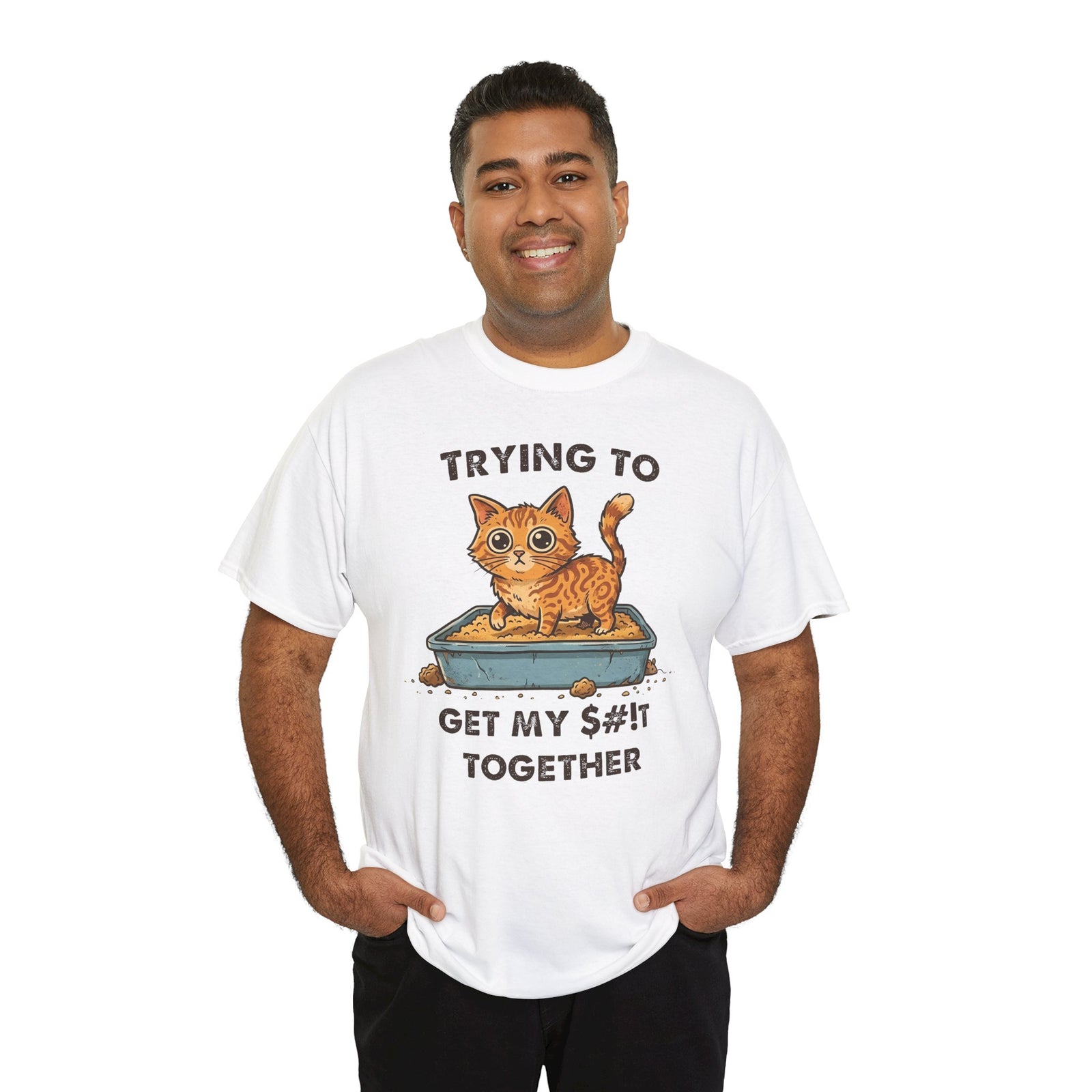 Funny Cat 'Trying To Get My Sh!t Together' T-Shirt