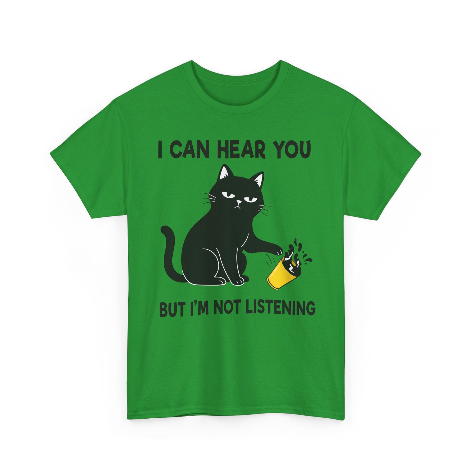 I Can Hear You But I'm Not Listening Funny Cat T-Shirt - Sarcastic Cat Lover Gift