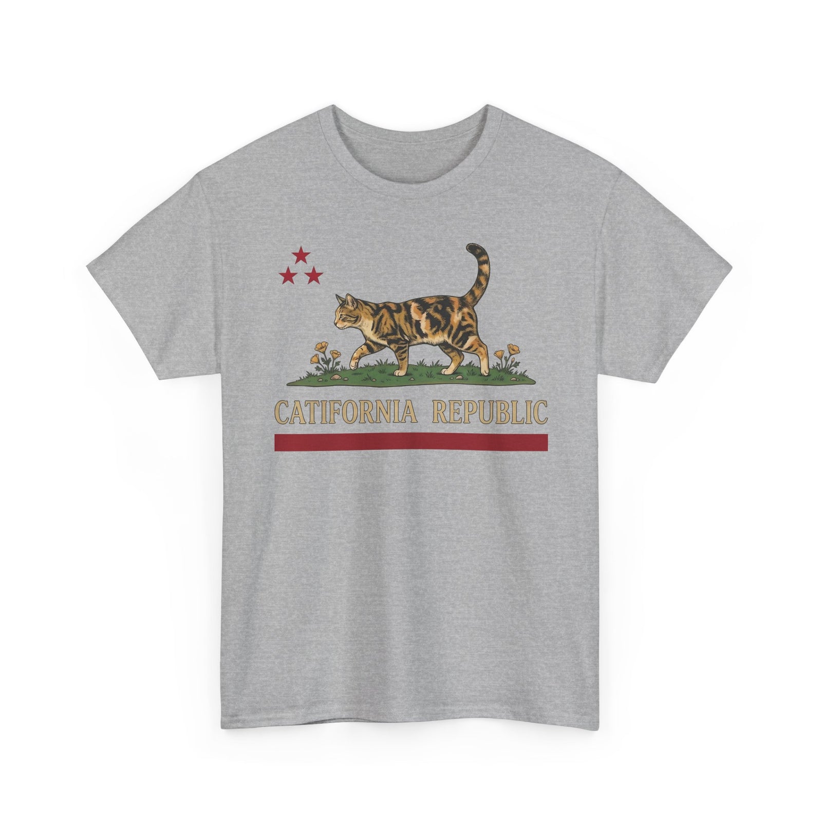 Catifornia Republic Funny Cat T-Shirt — Vintage Cali Cat Graphic Tee