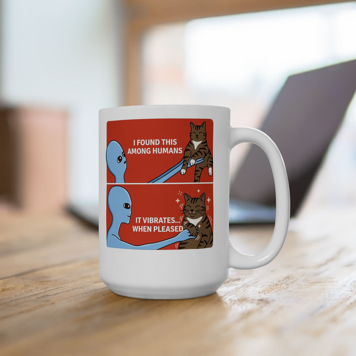 I Found a Cat Ceramic Mug — Cute Cat Lover Graphic Mug