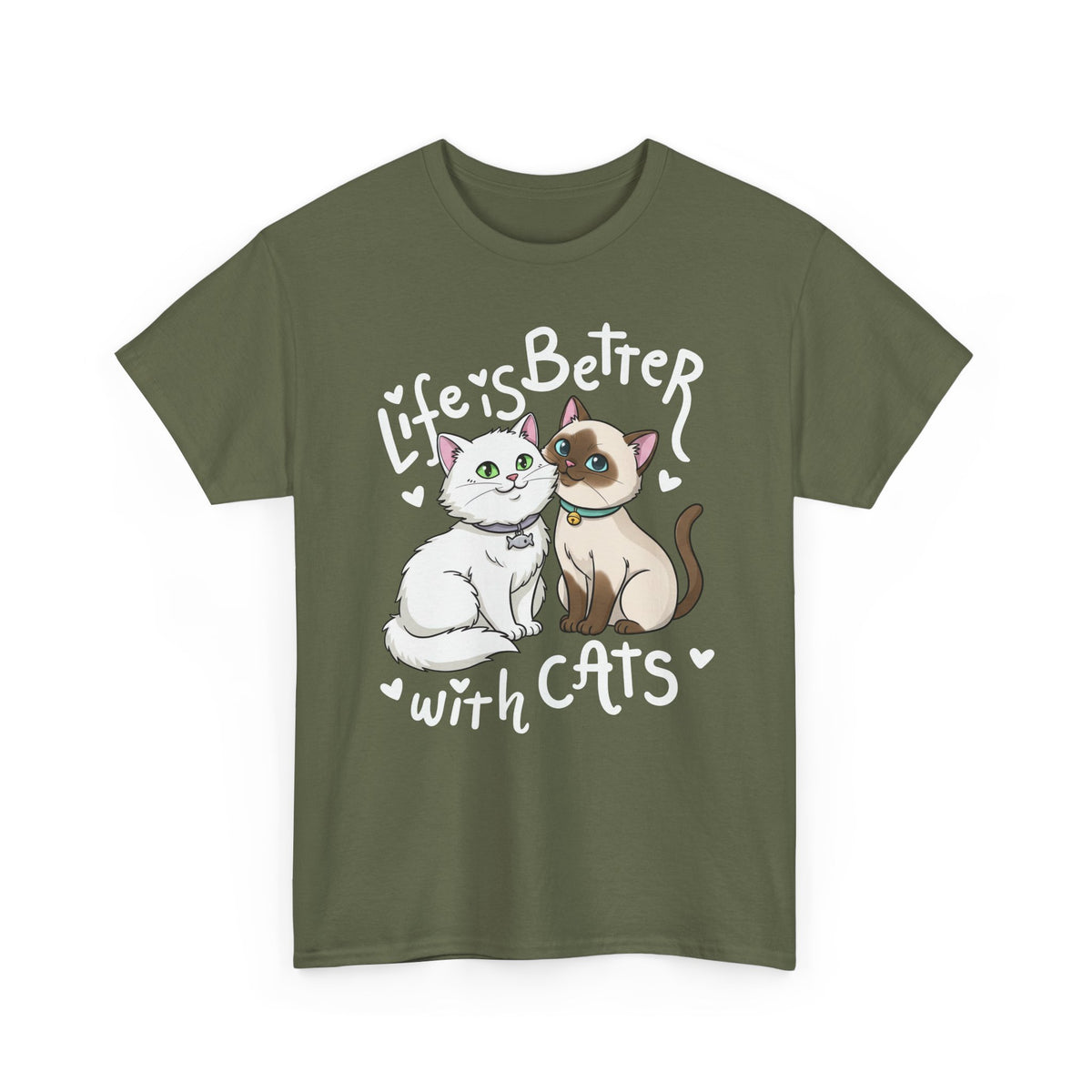 Life is Better with Cats T-Shirt - Cute Cat Lover Gift Shirt