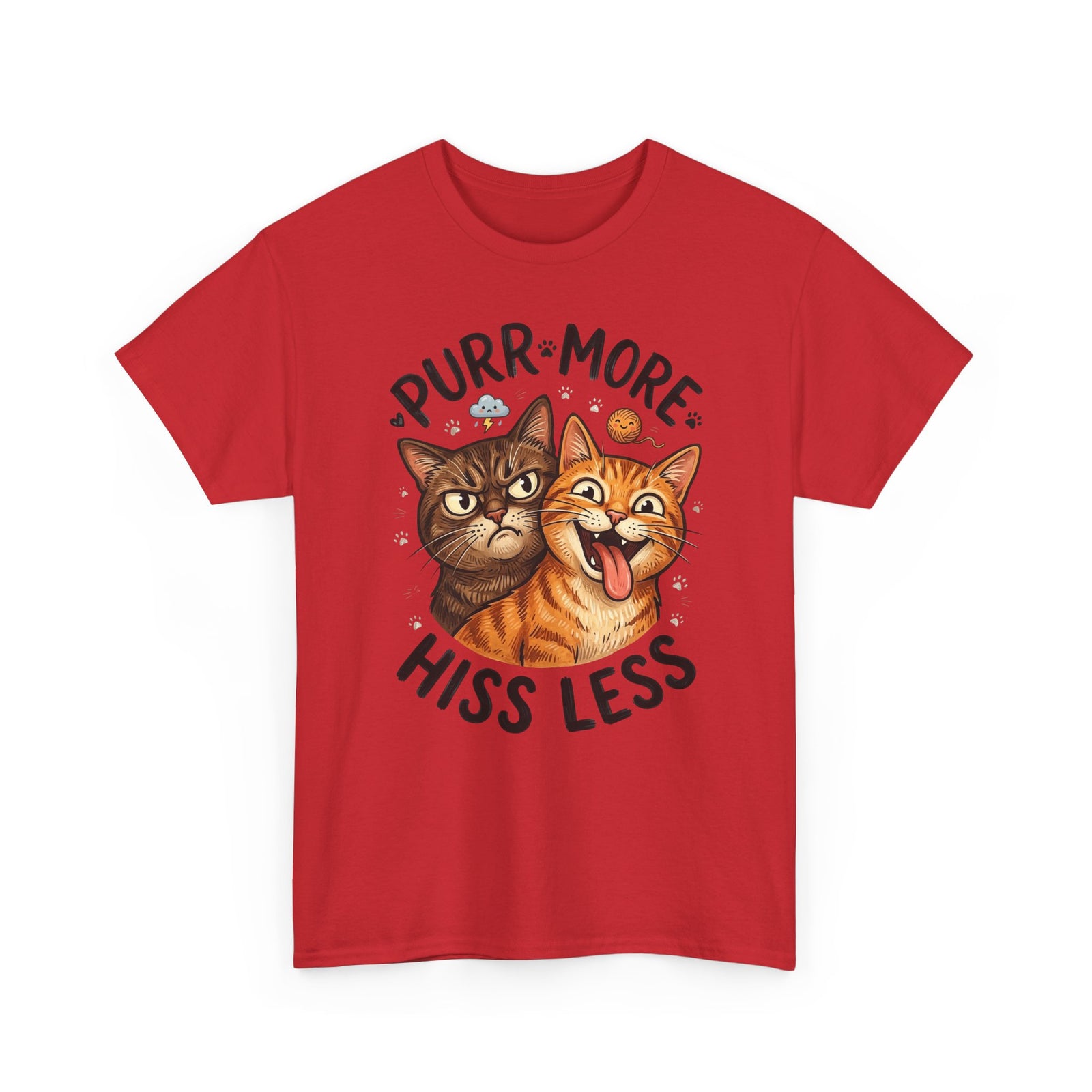 Purr More Hiss Less Cat T-Shirt