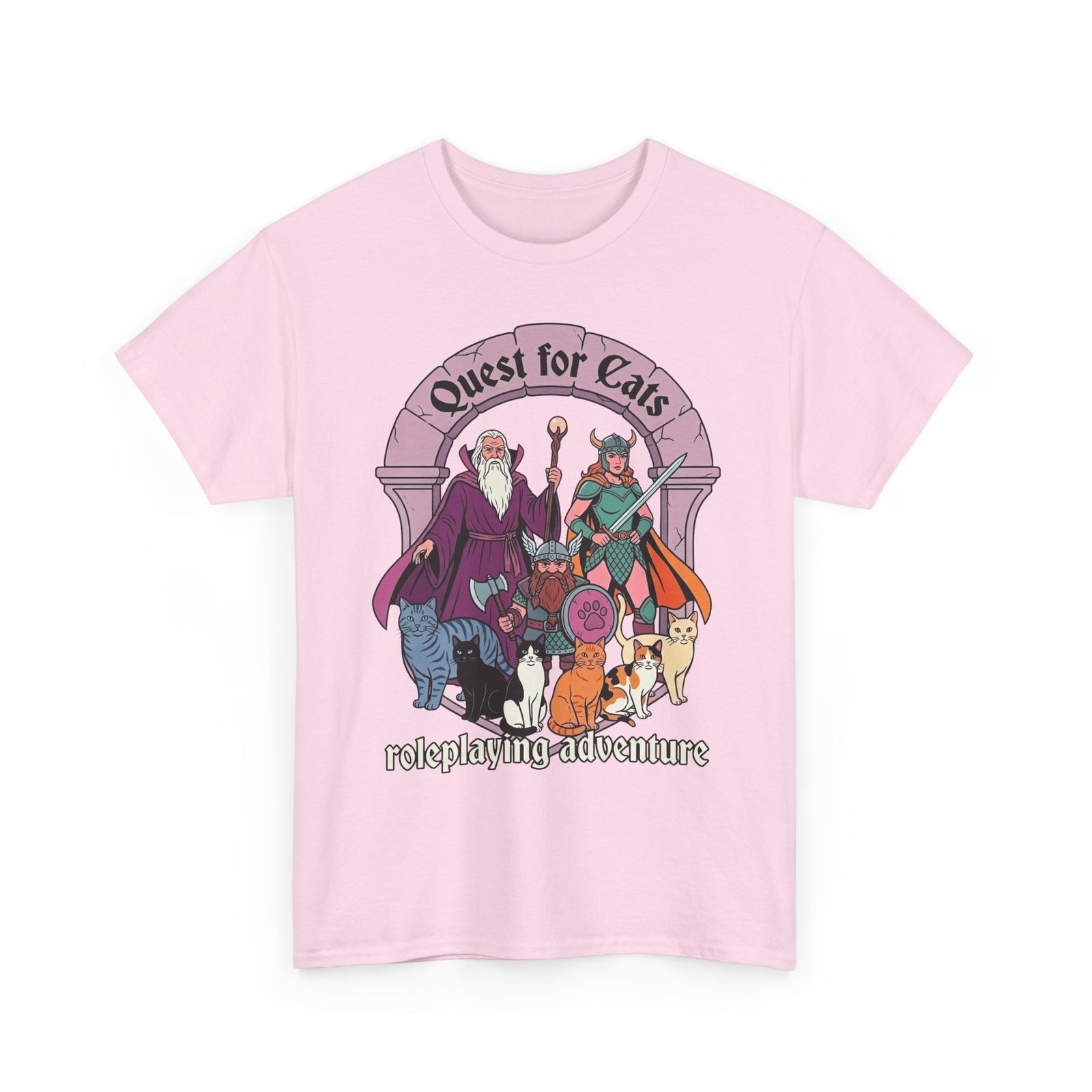 Quest for Cats T-Shirt — Roleplaying Adventure Graphic Tee
